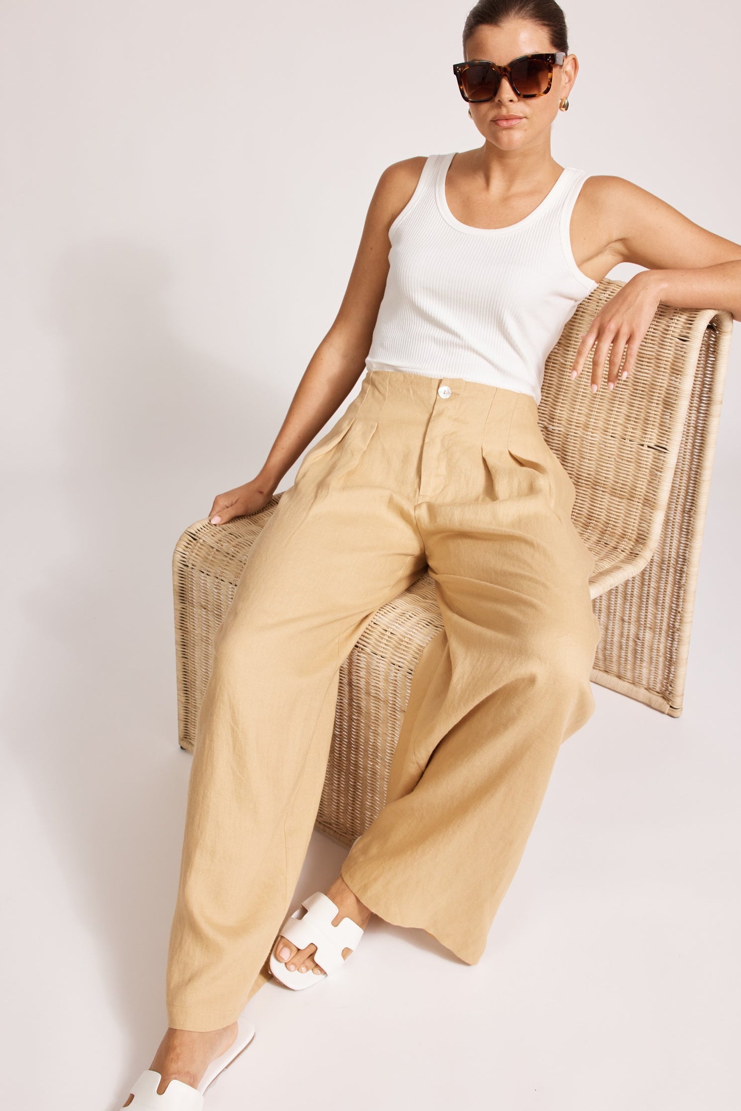 Miramar Palazzo Pant - Camel