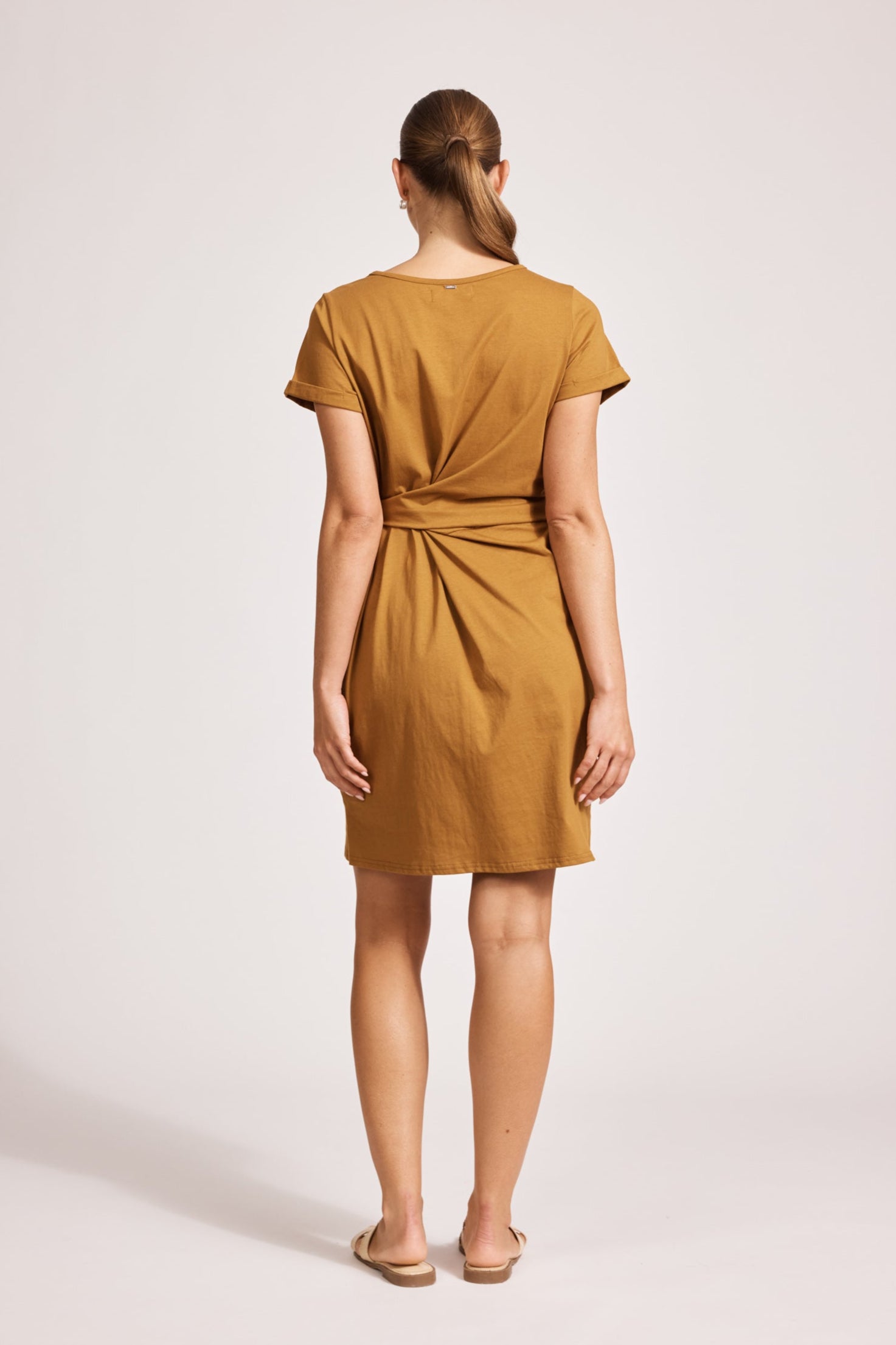 Francia Tie Dress - Caramel
