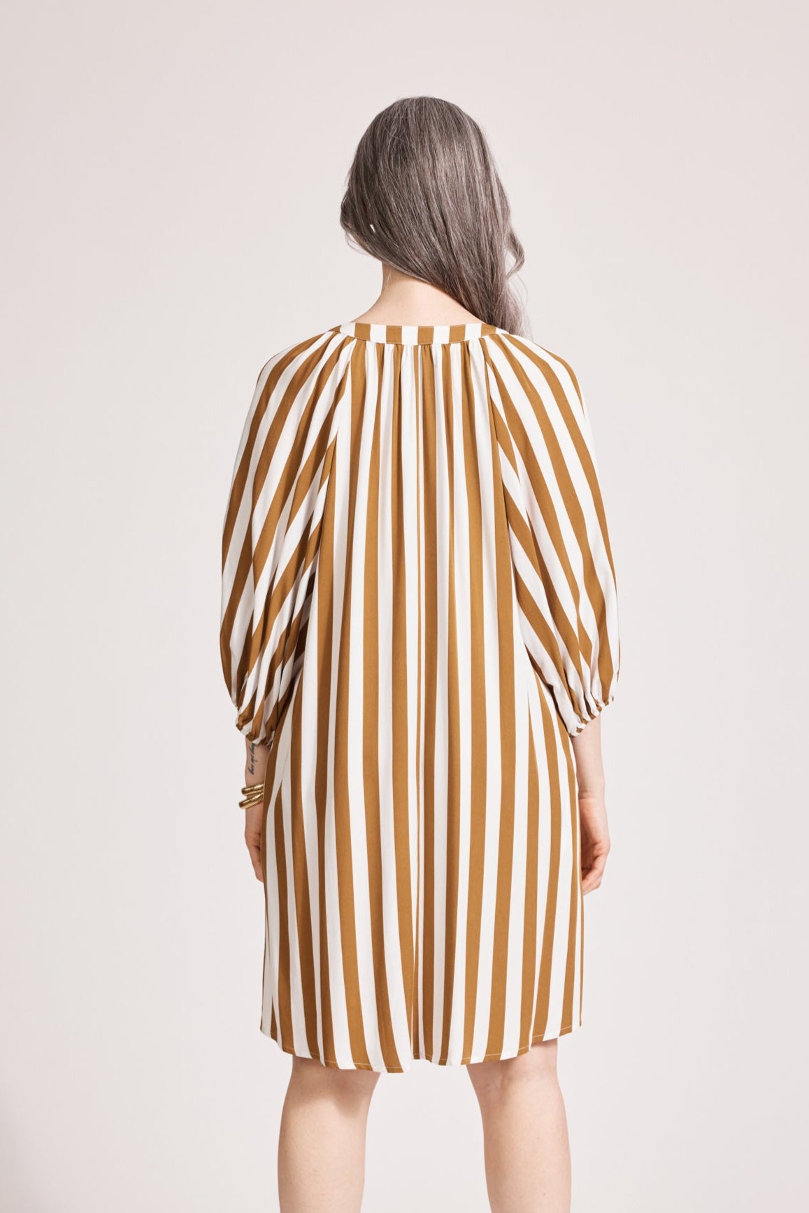Treville Stripe Dress - Caramel
