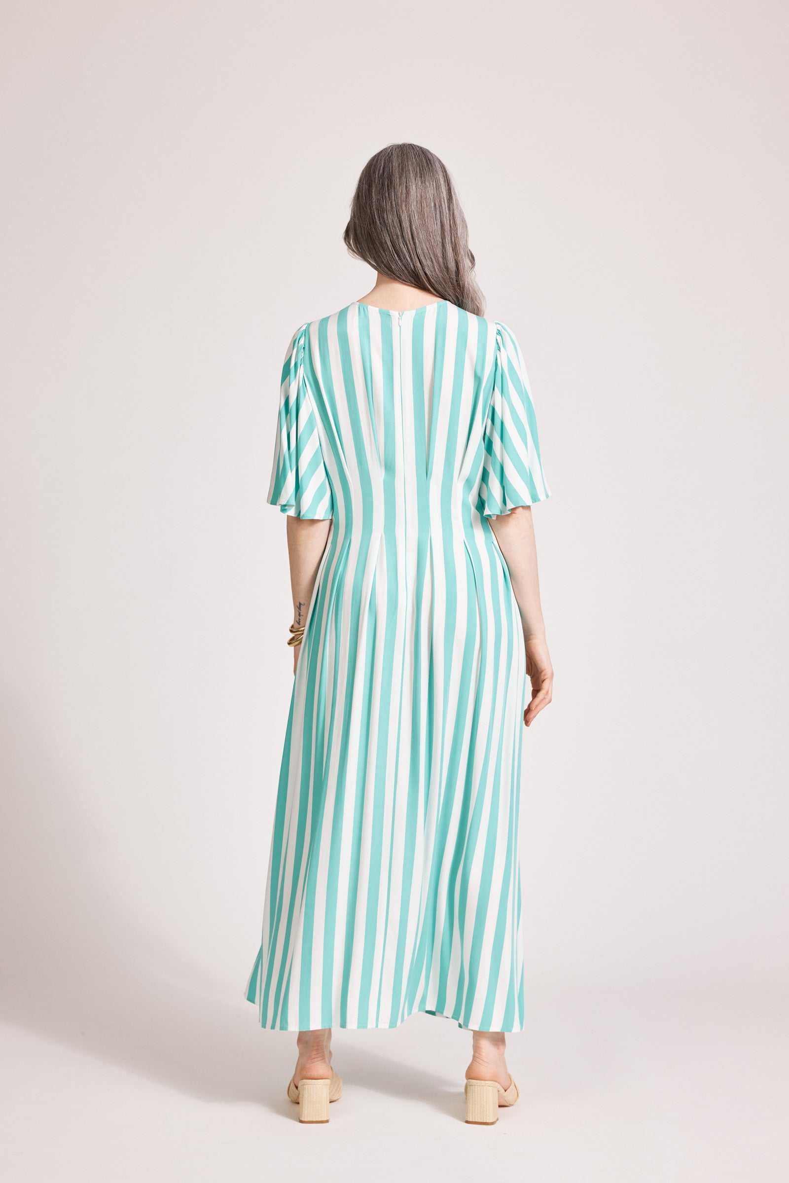 Treville Stripe Maxi Dress - Aqua