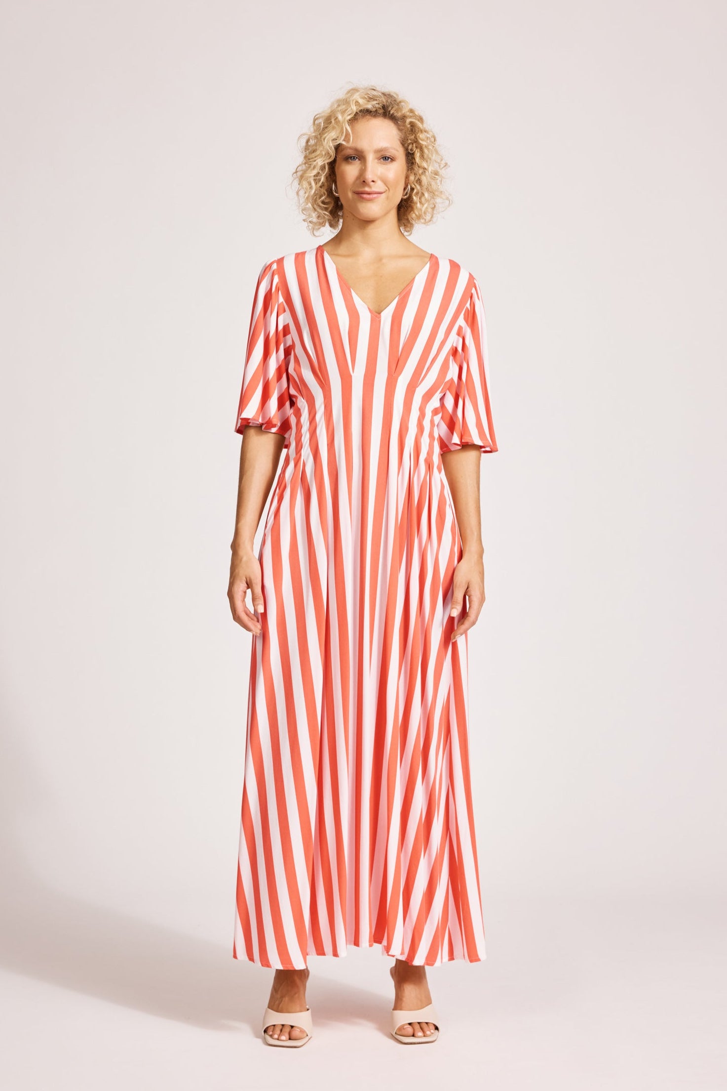 Treville Stripe Maxi Dress - Coral