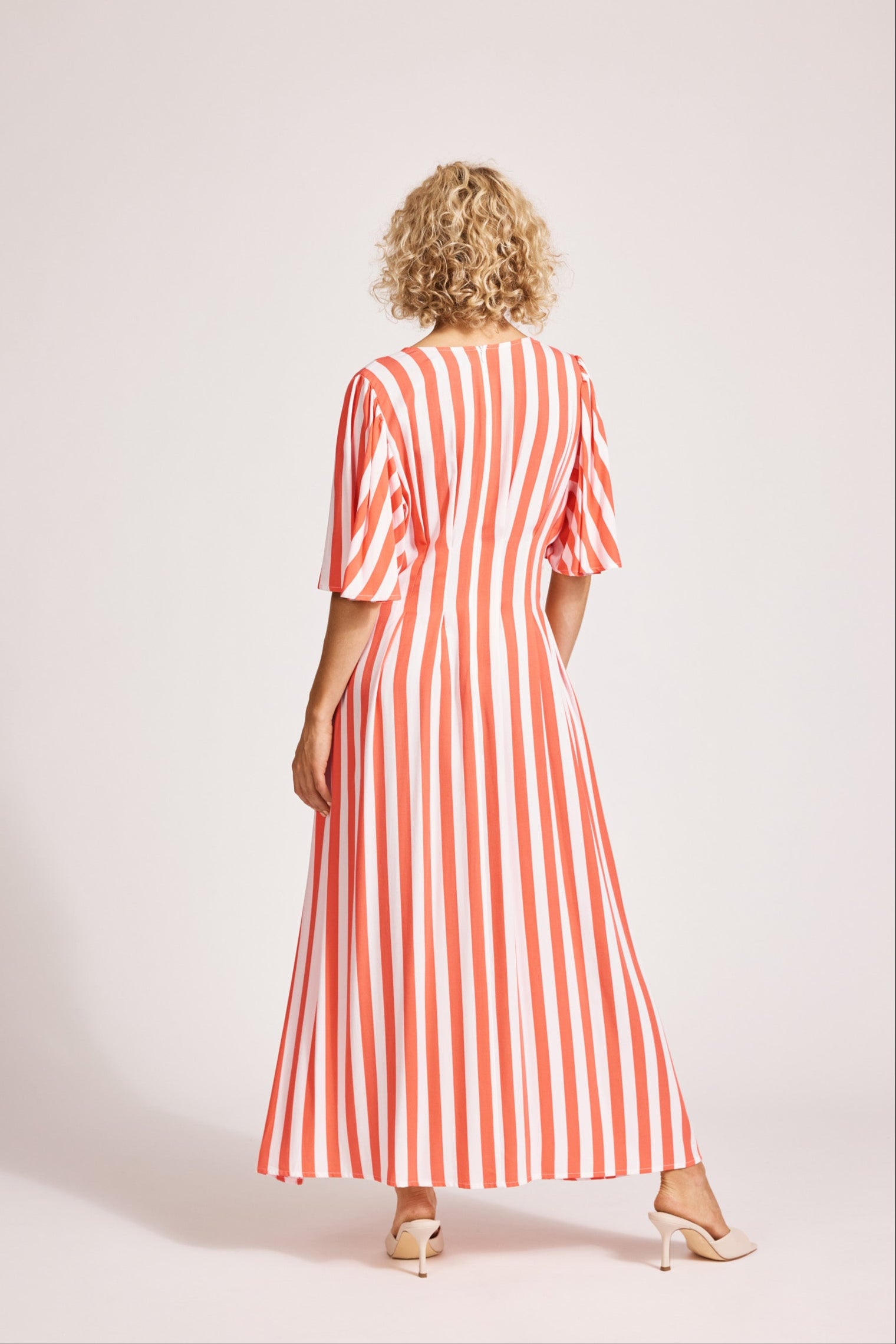 Treville Stripe Maxi Dress - Coral