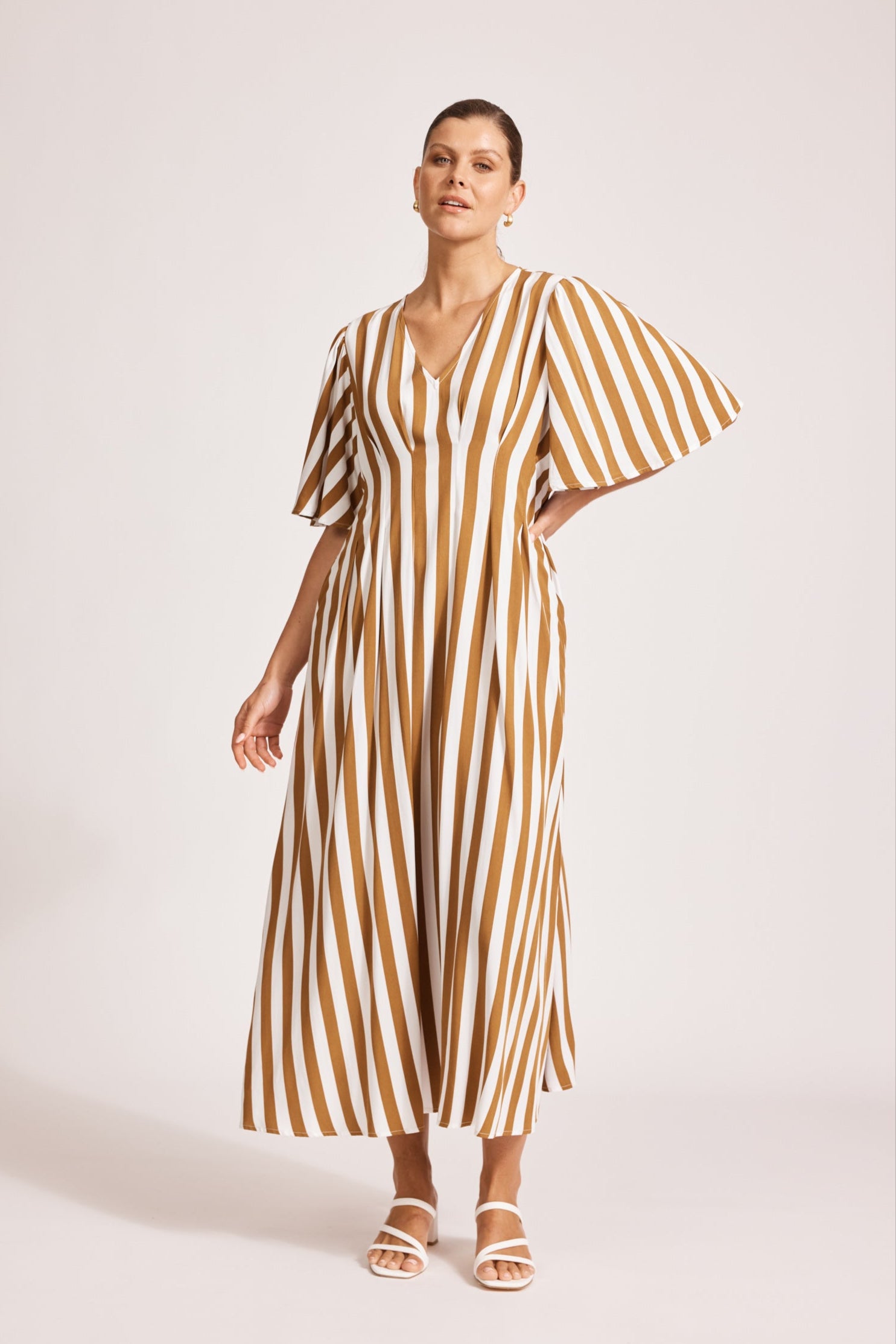 Treville Stripe Maxi Dress - Caramel