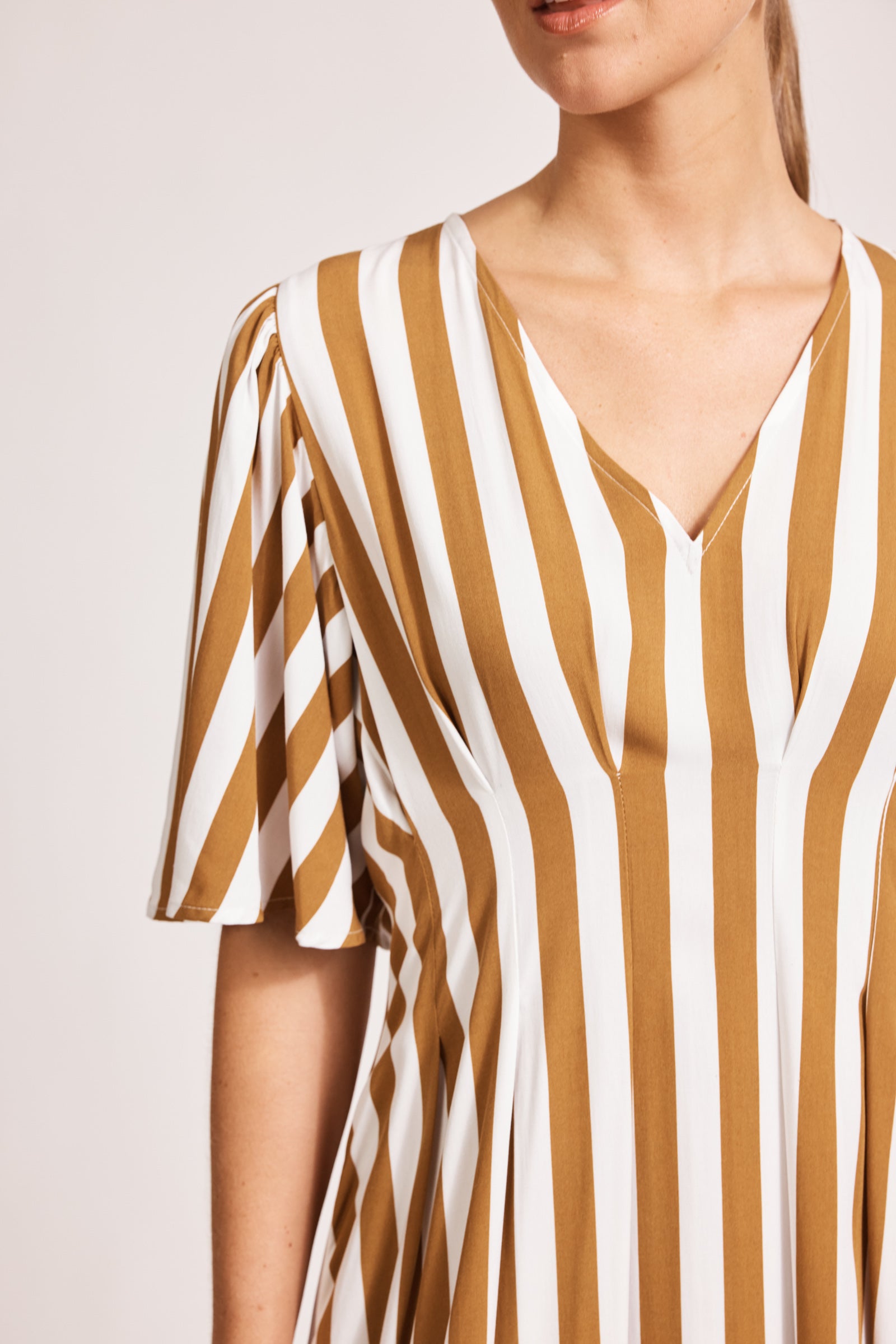 Treville Stripe Maxi Dress - Caramel