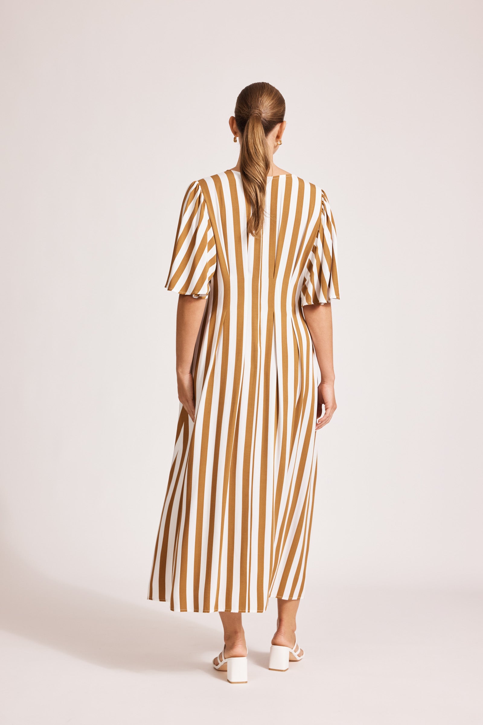 Treville Stripe Maxi Dress - Caramel