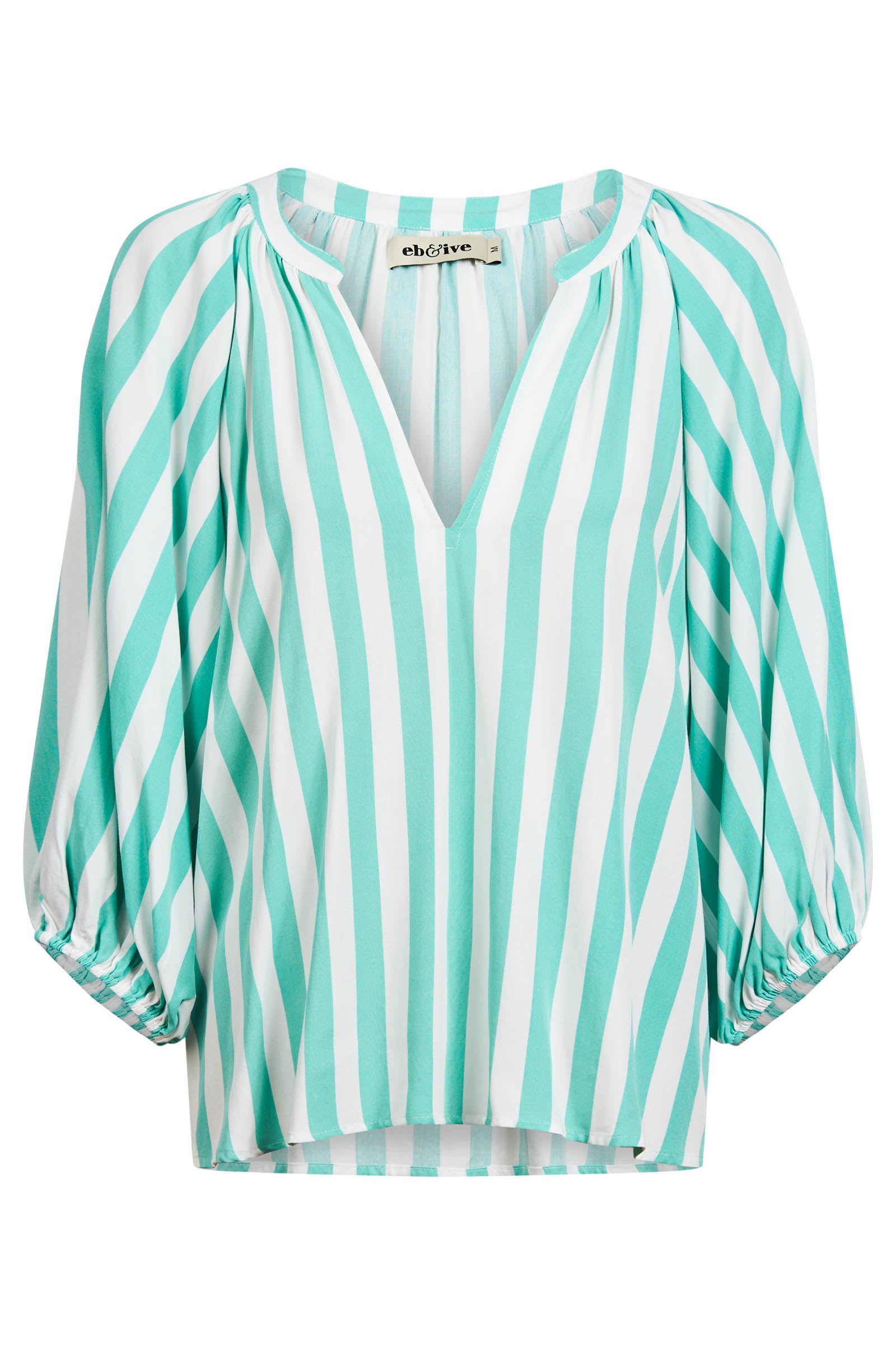 Treville Stripe Blouse - Aqua