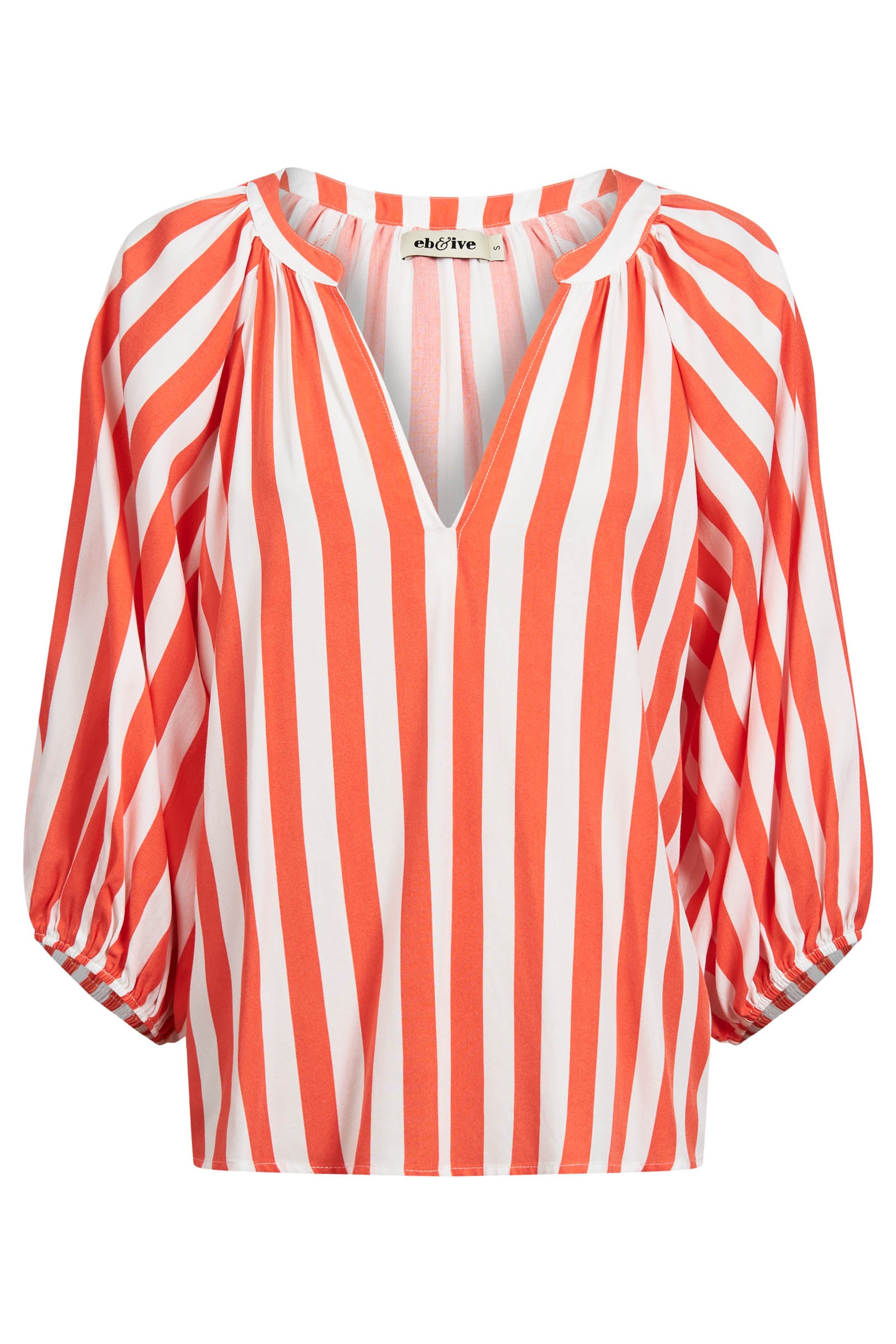 Treville Stripe Blouse - Coral