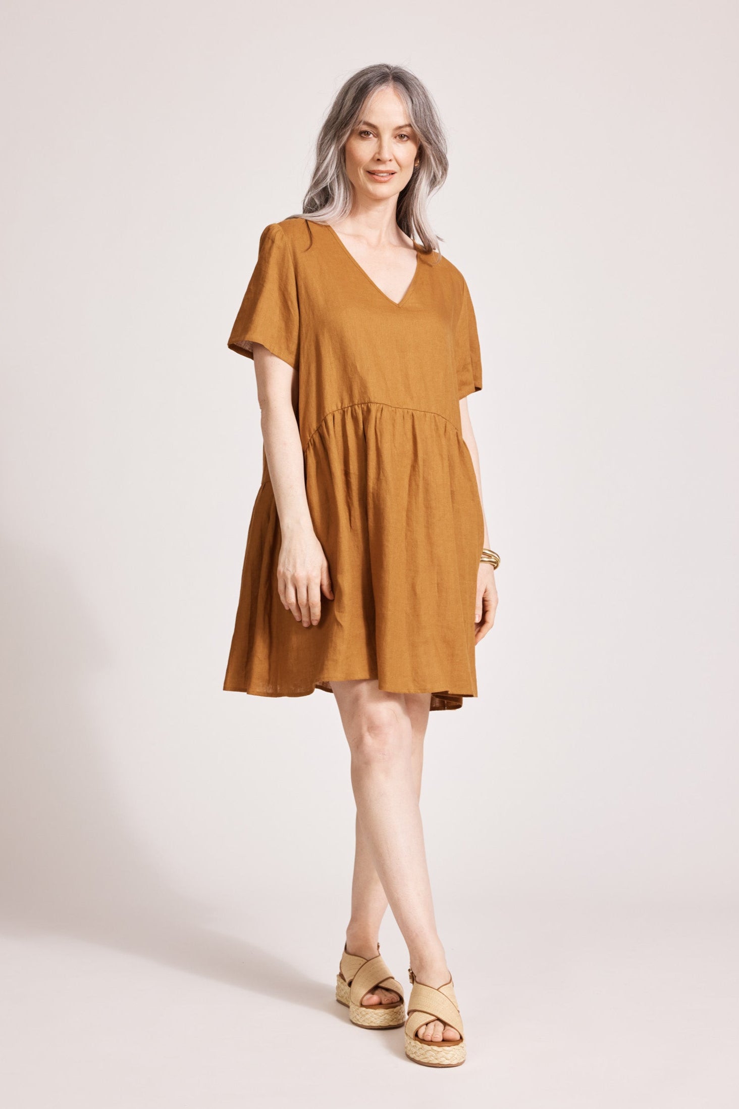 Miramar Midi Dress - Caramel