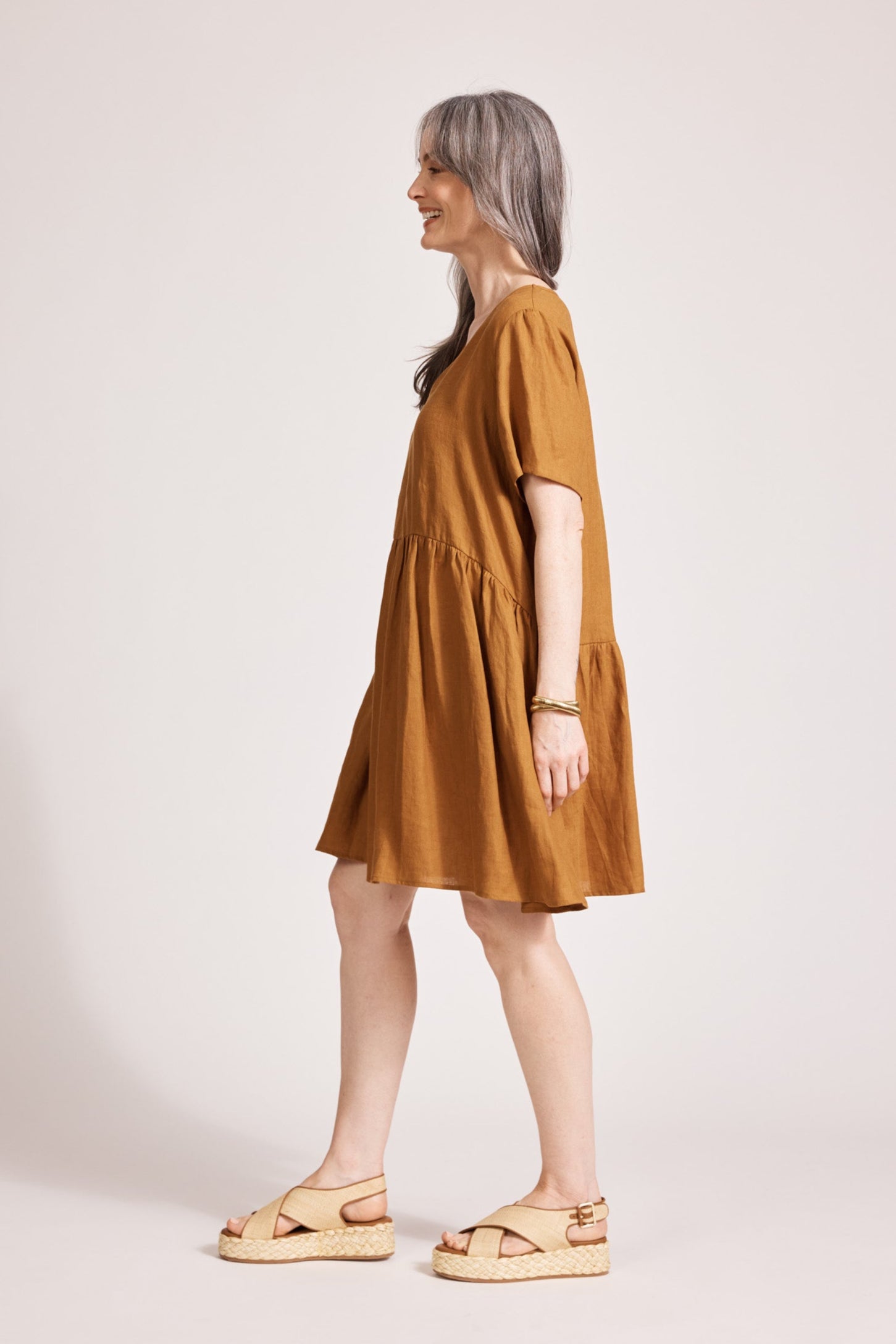 Miramar Midi Dress - Caramel