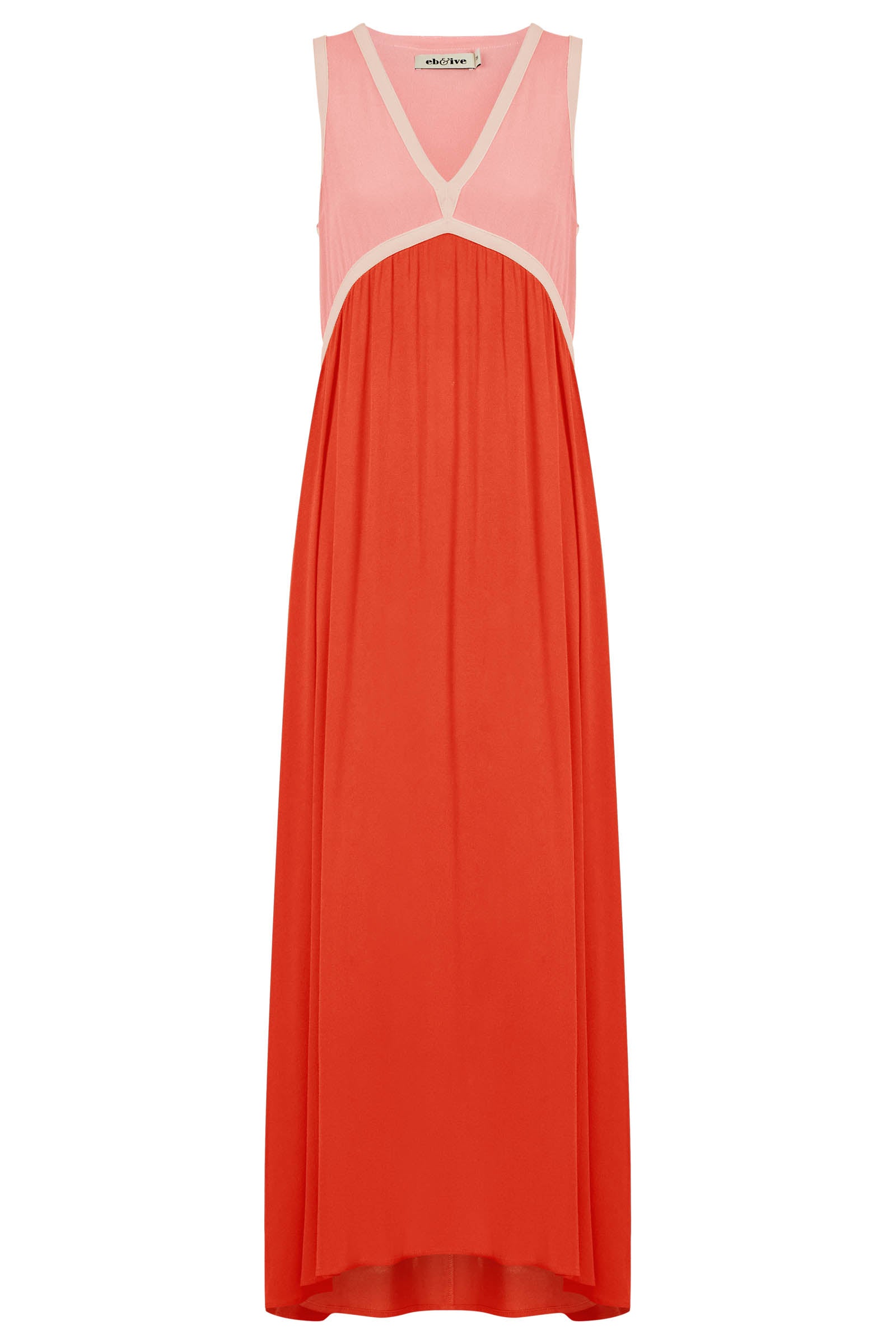 Alegria Spliced Maxi Dress - Cameo/Coral