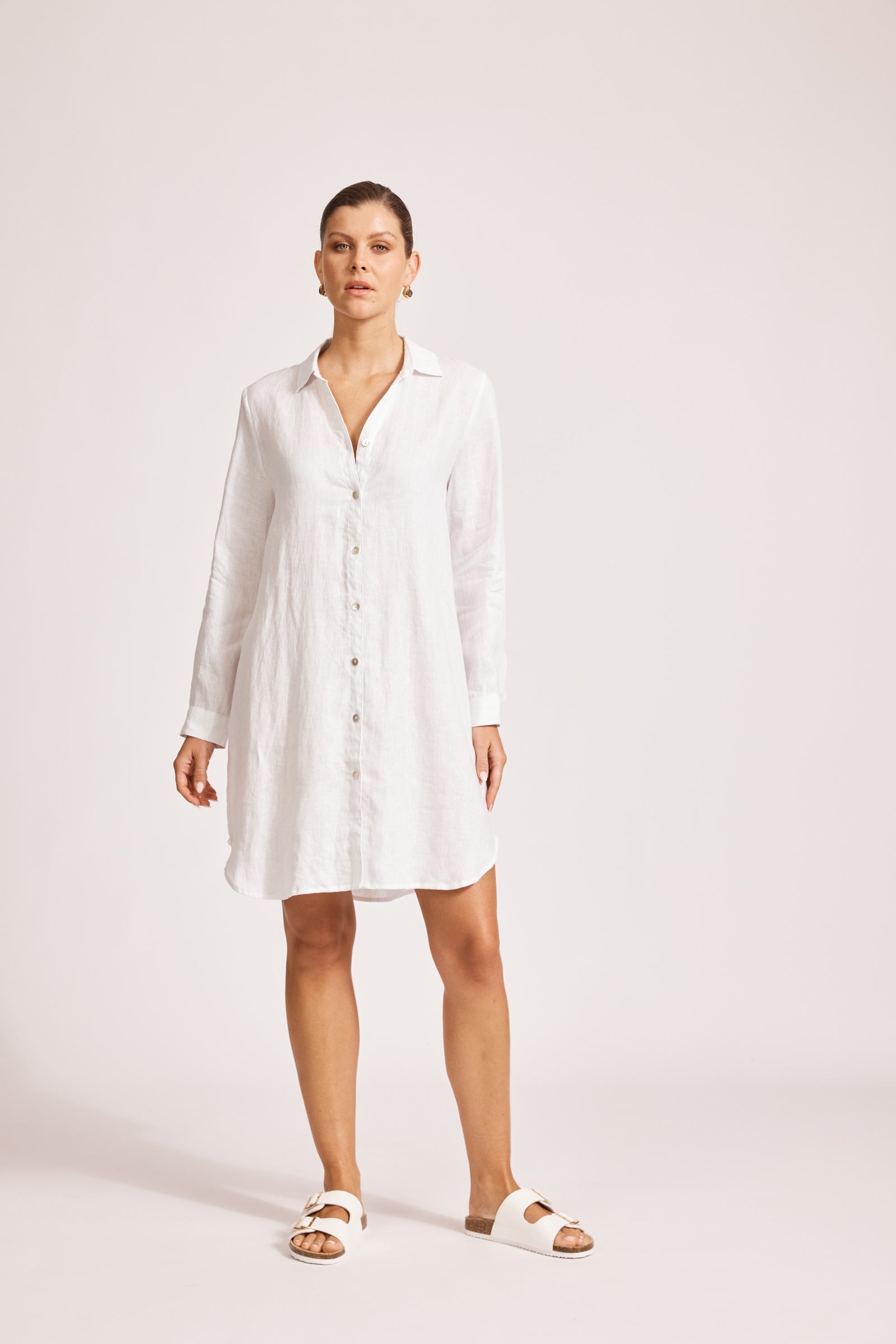 Miramar Shirt Dress - White