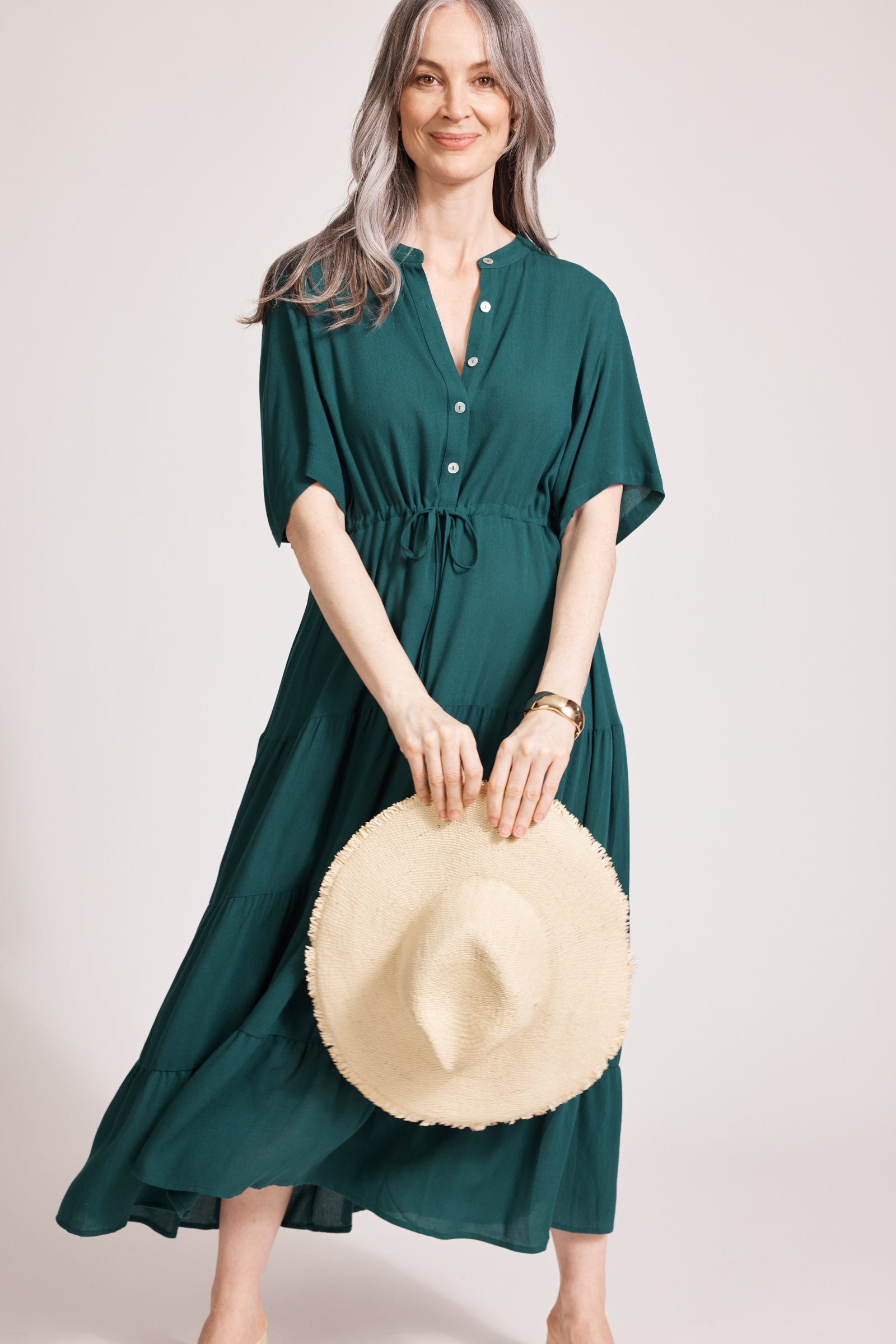 Alegria Tiered Maxi Dress - Lagoon
