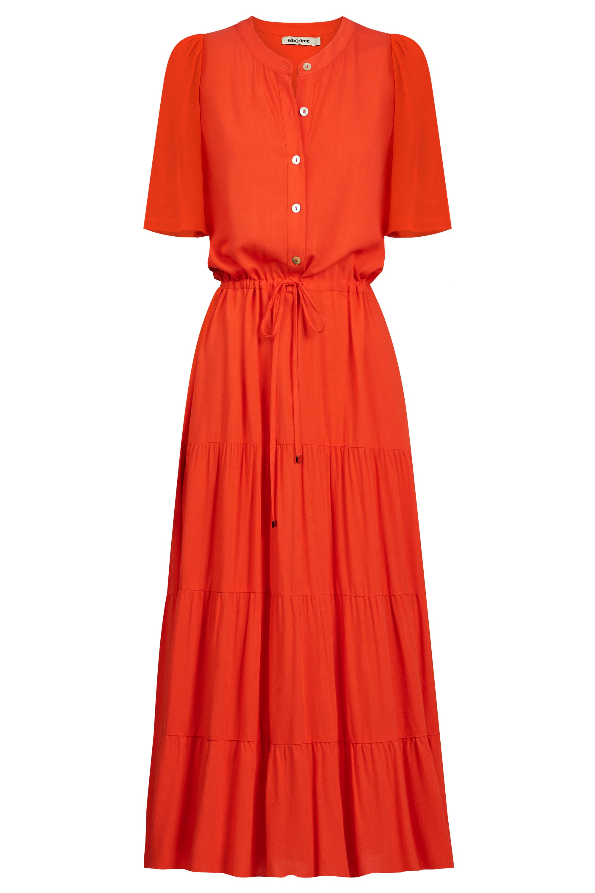 Alegria Tiered Maxi Dress - Coral