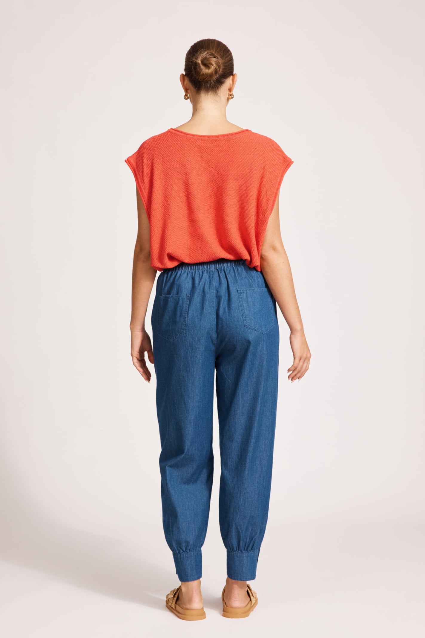 Melenia Denim Crop Pant - Indigo