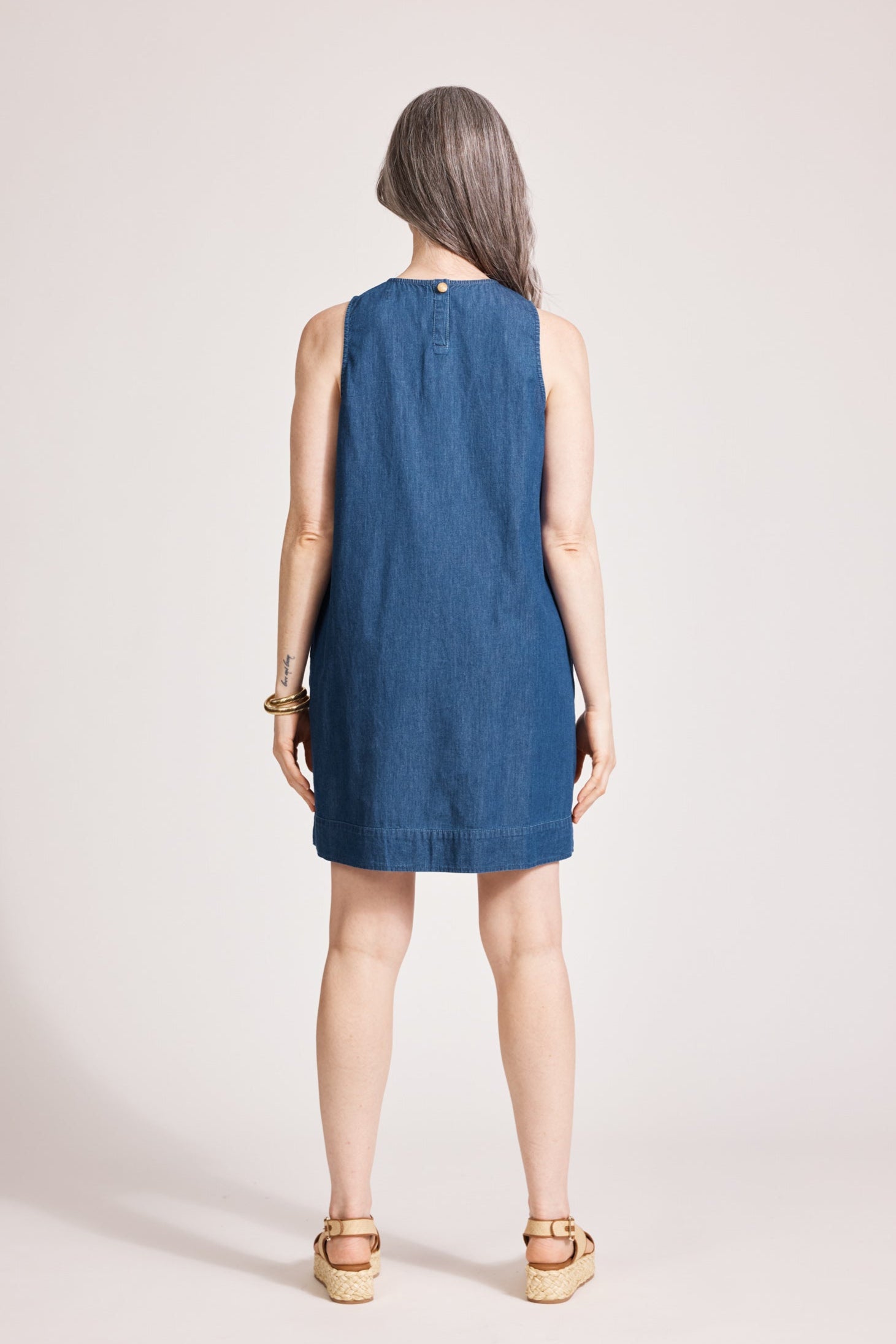 Melenia Denim Tank Dress - Indigo