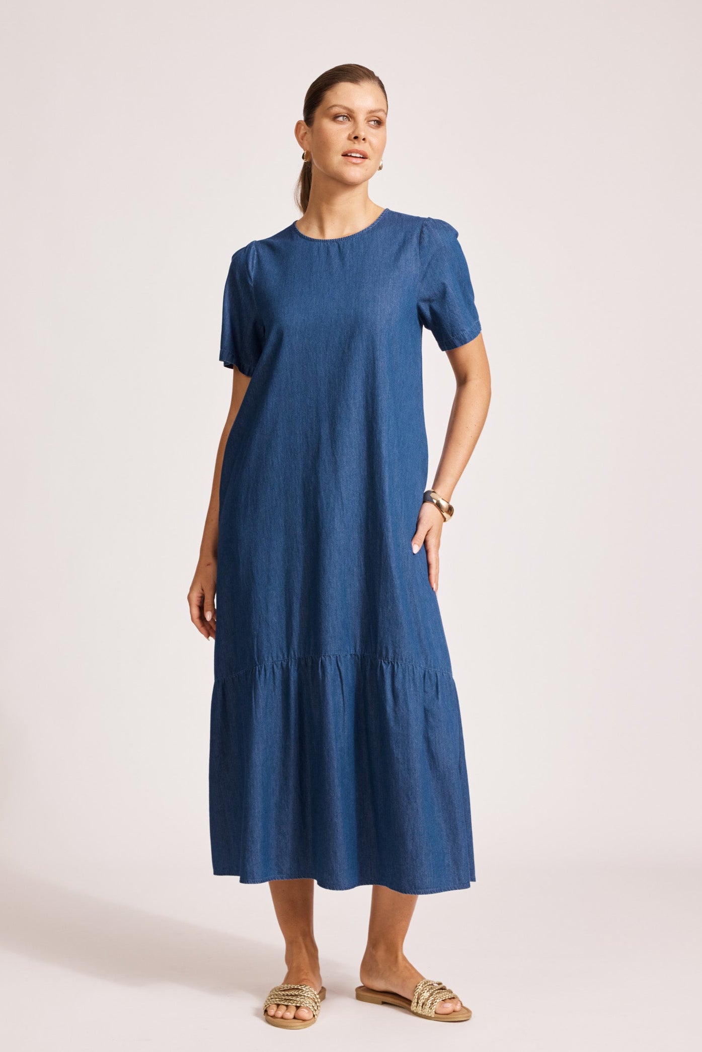 Melenia Denim Dress - Indigo