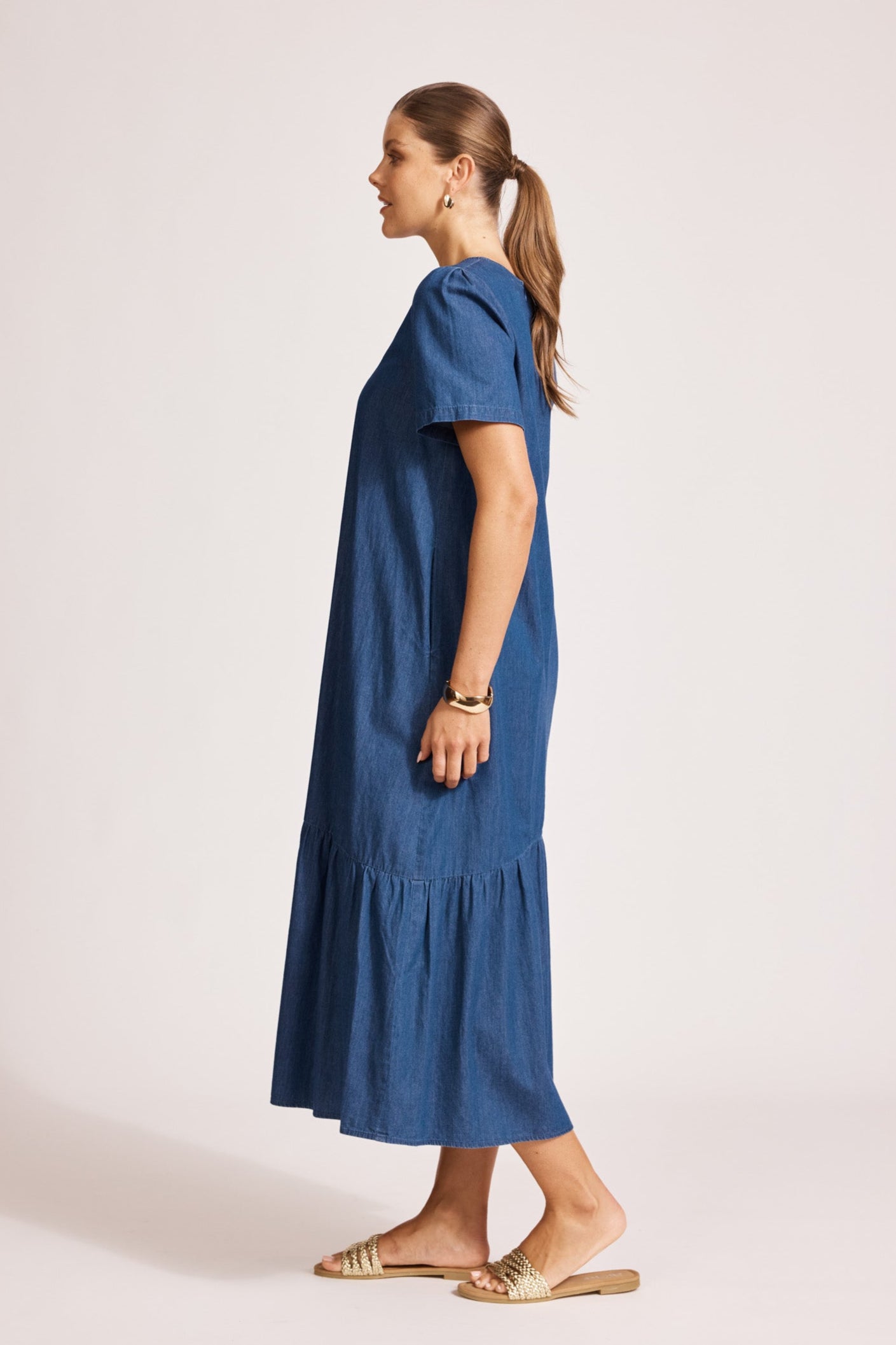 Melenia Denim Dress - Indigo