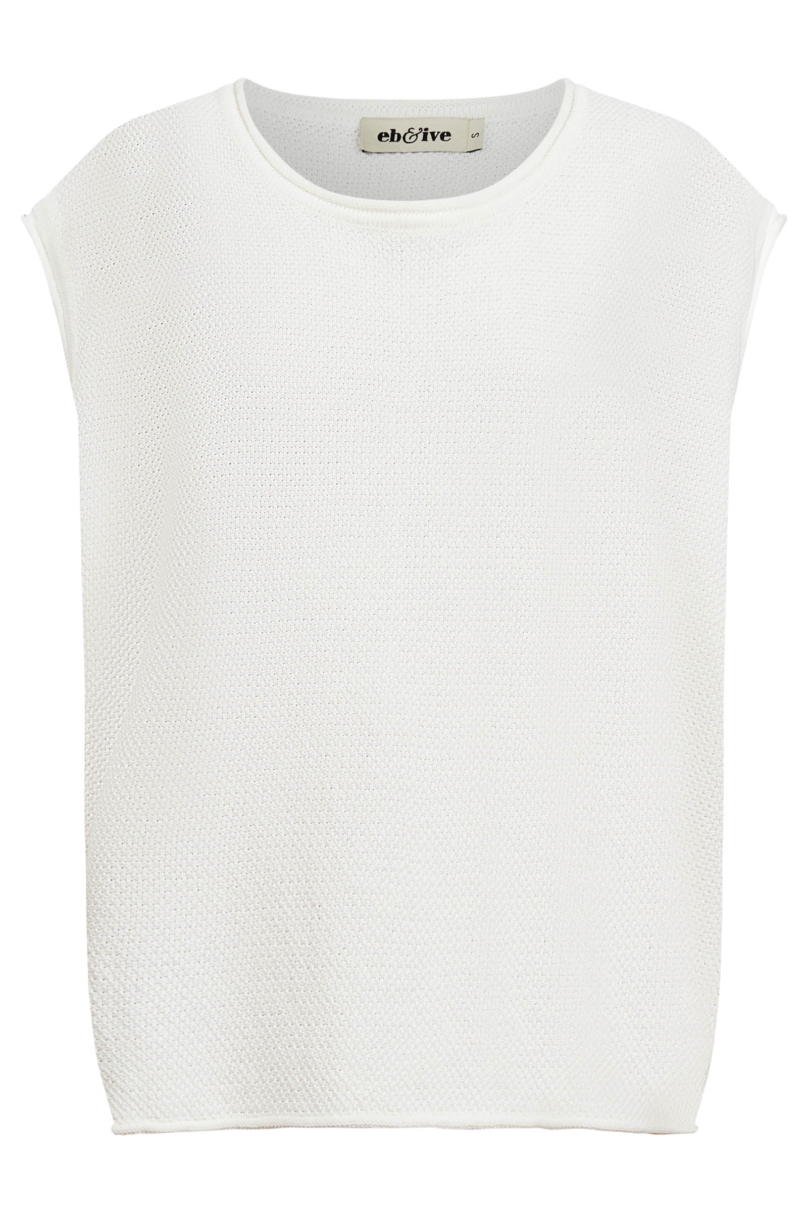 Artemis Sleeveless Knit Top - White
