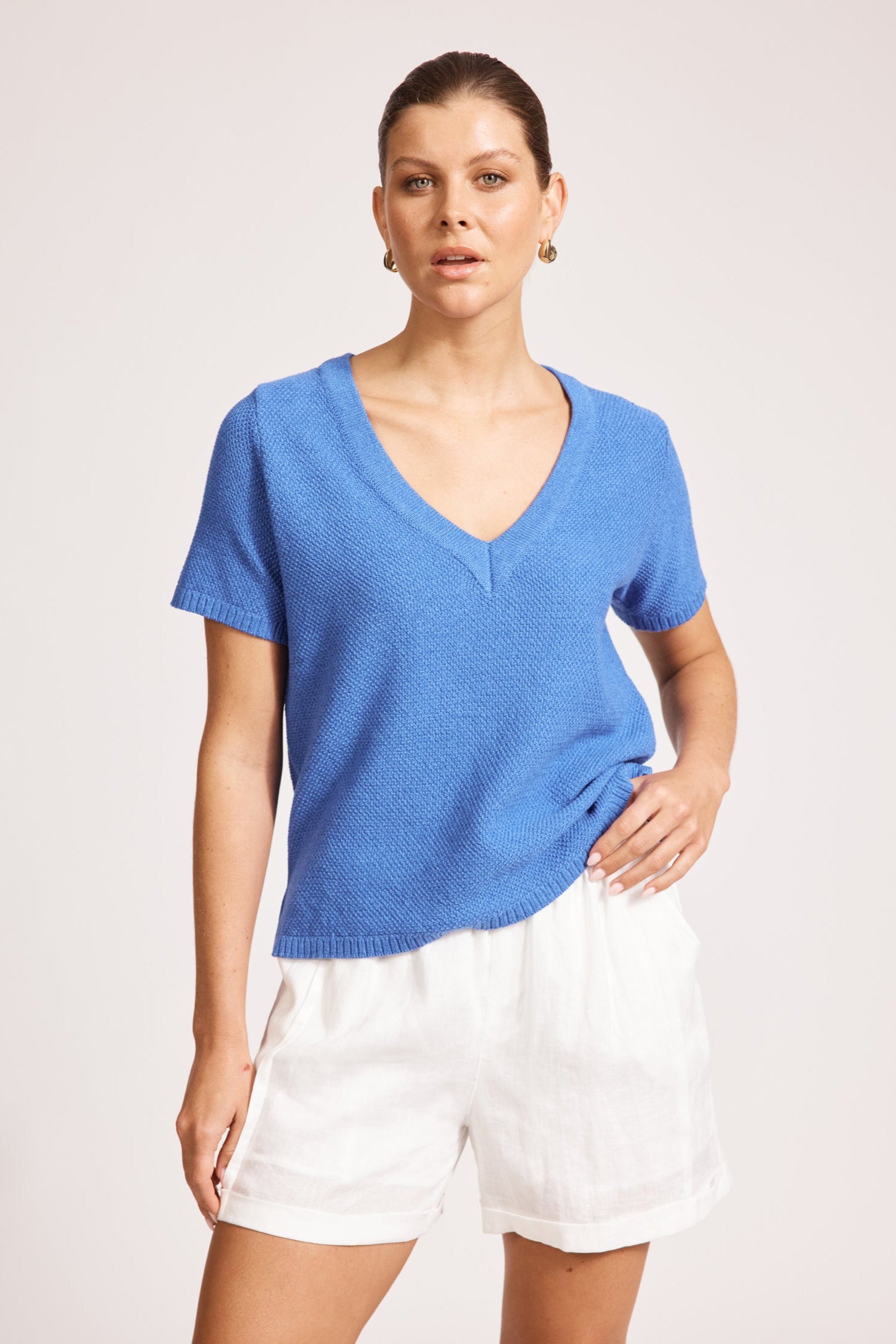 Artemis V Knit Top - Aegean