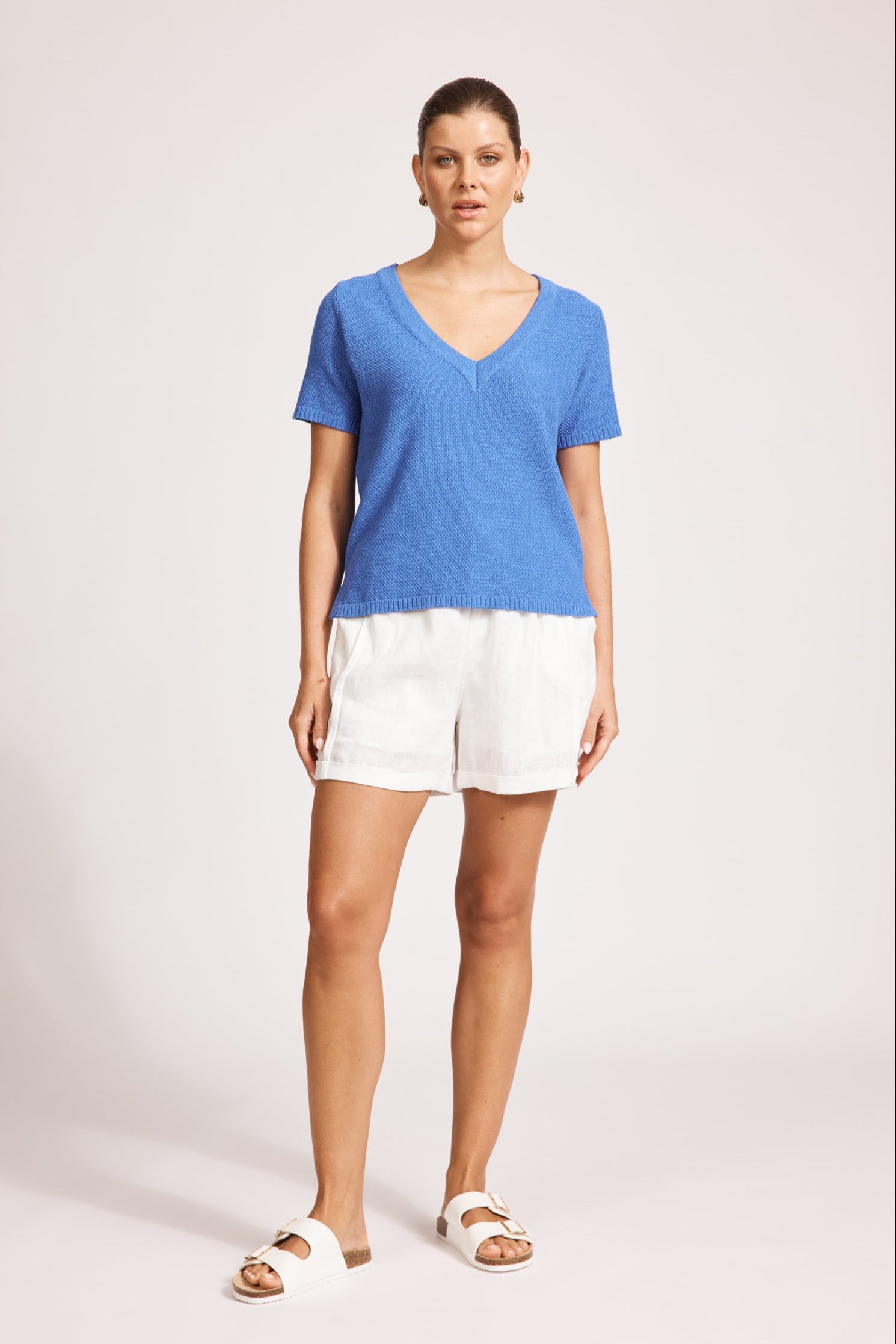 Artemis V Knit Top - Aegean