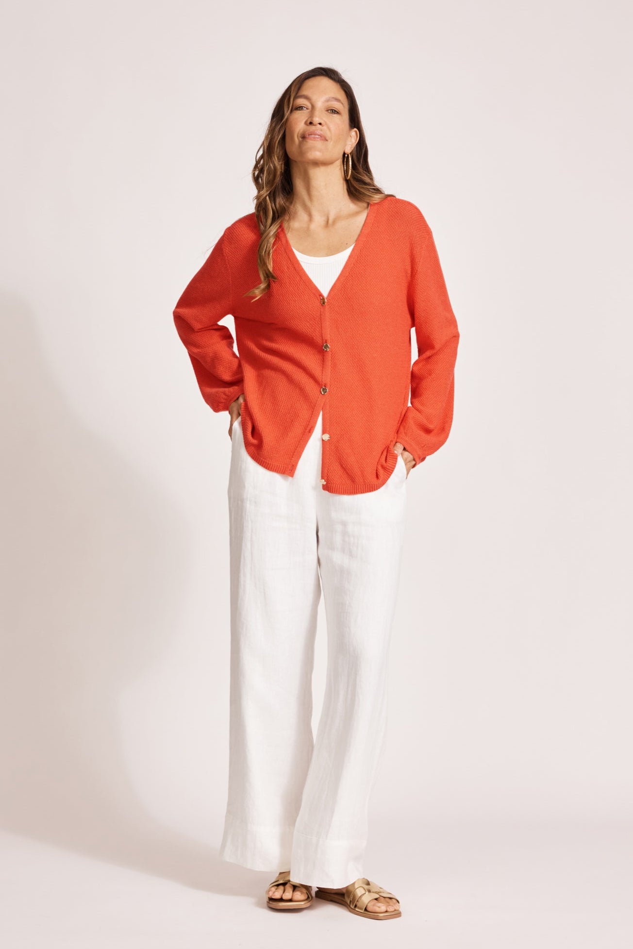 Artemis Knit Cardigan - Coral
