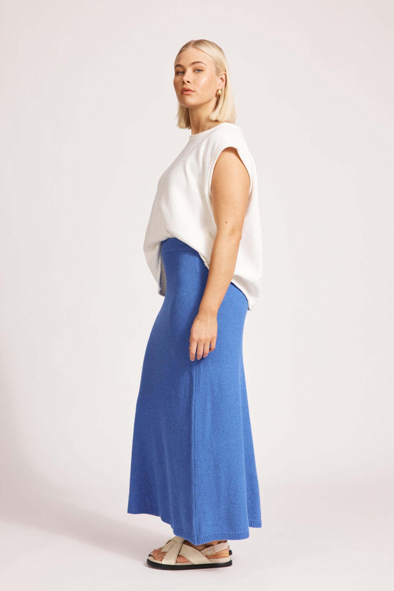 Artemis Knit Skirt - Aegean