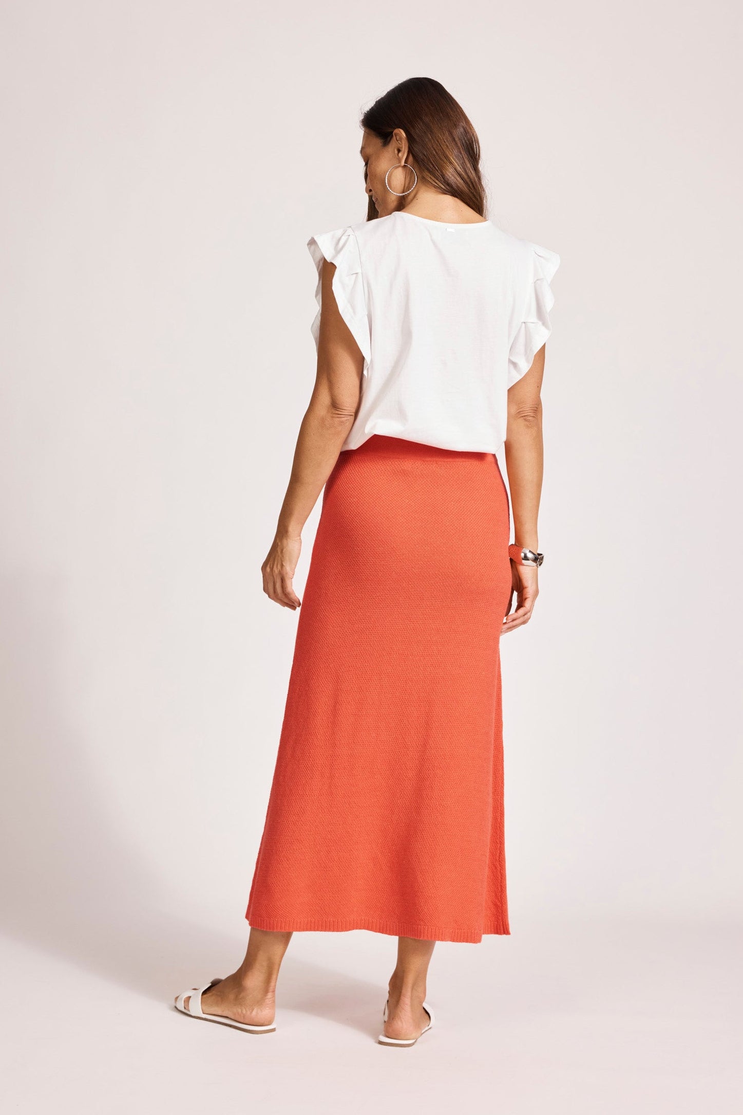 Artemis Knit Skirt - Coral
