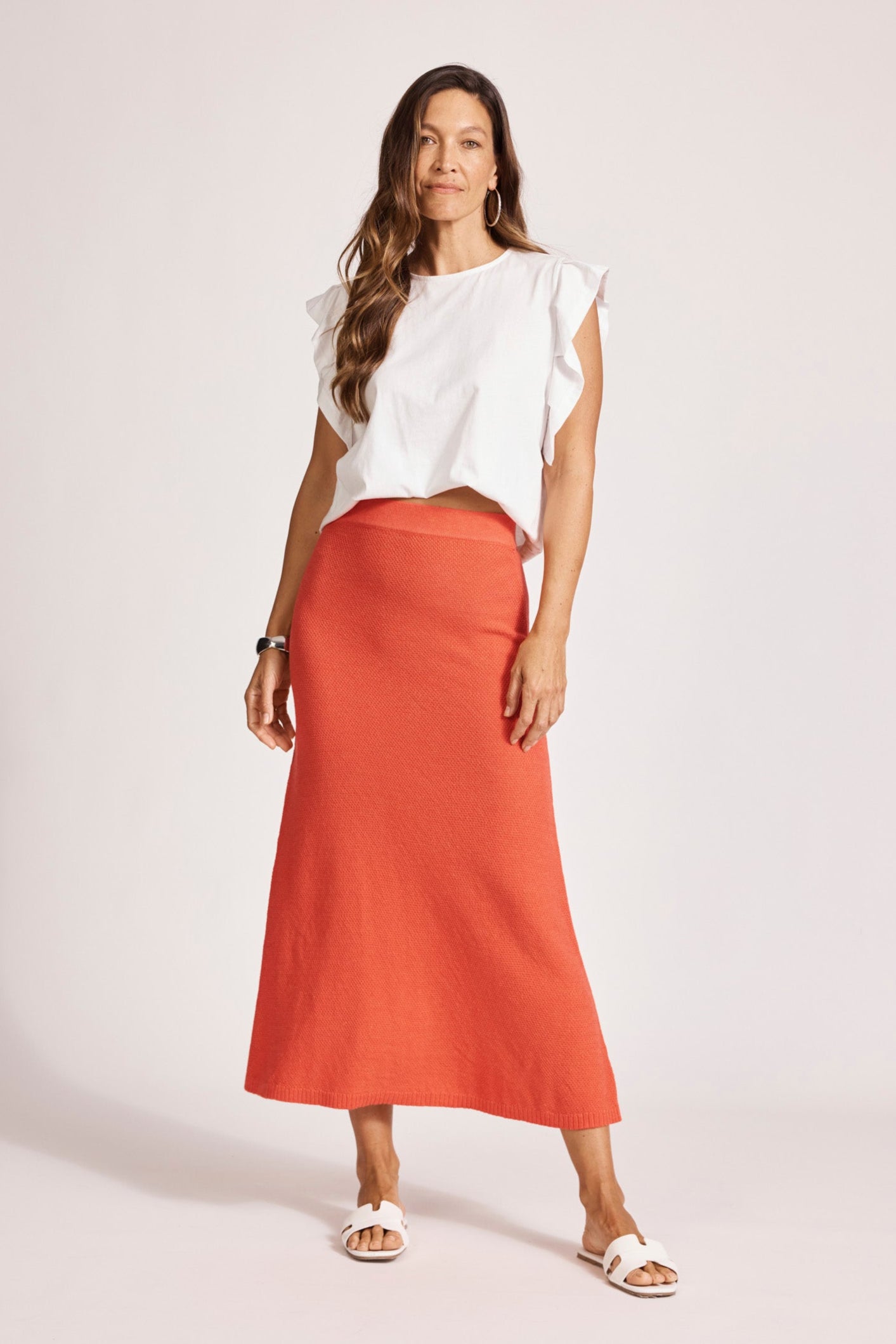 Artemis Knit Skirt - Coral
