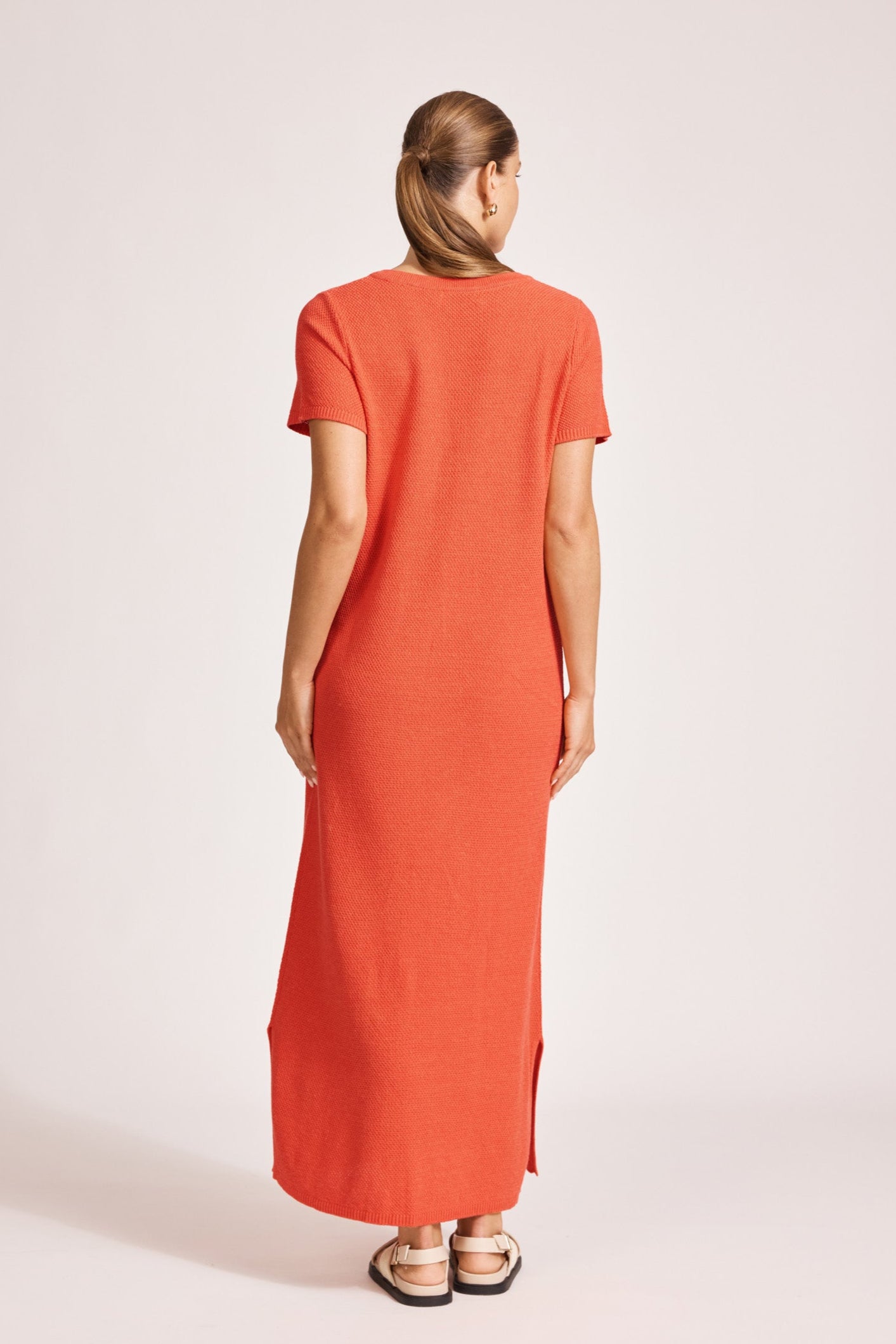 Artemis V Knit Dress - Coral