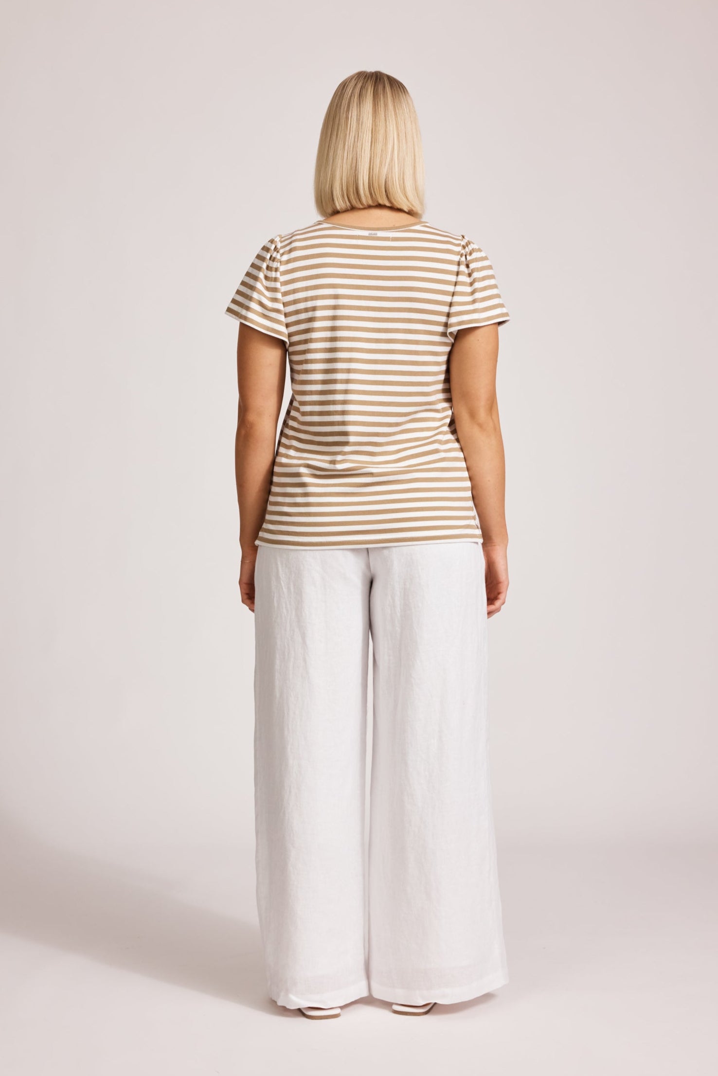Margherita Stripe Tshirt - Camel
