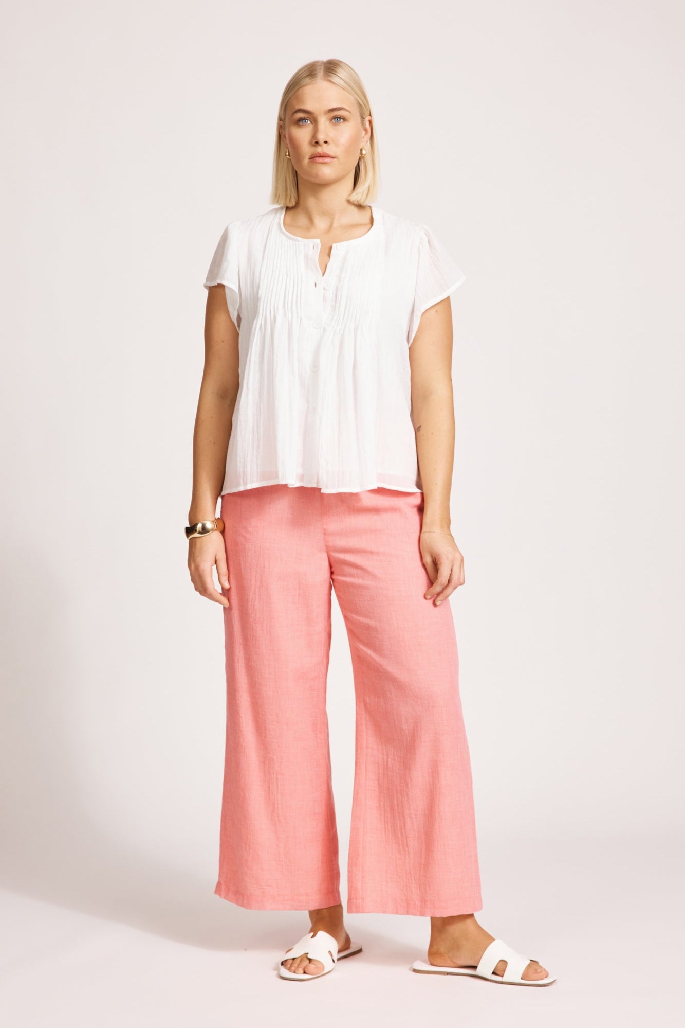 Orsula Button Top - White