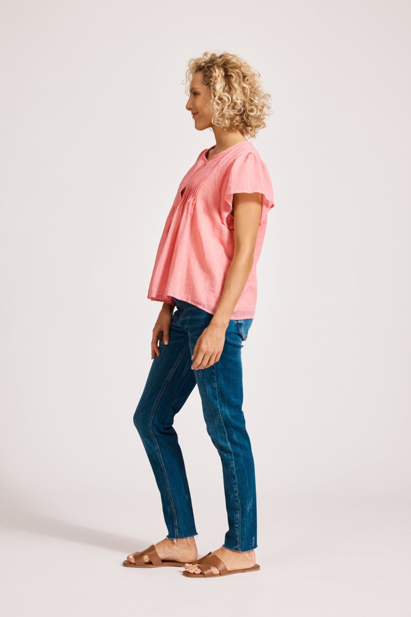 Orsula Button Top - Cameo