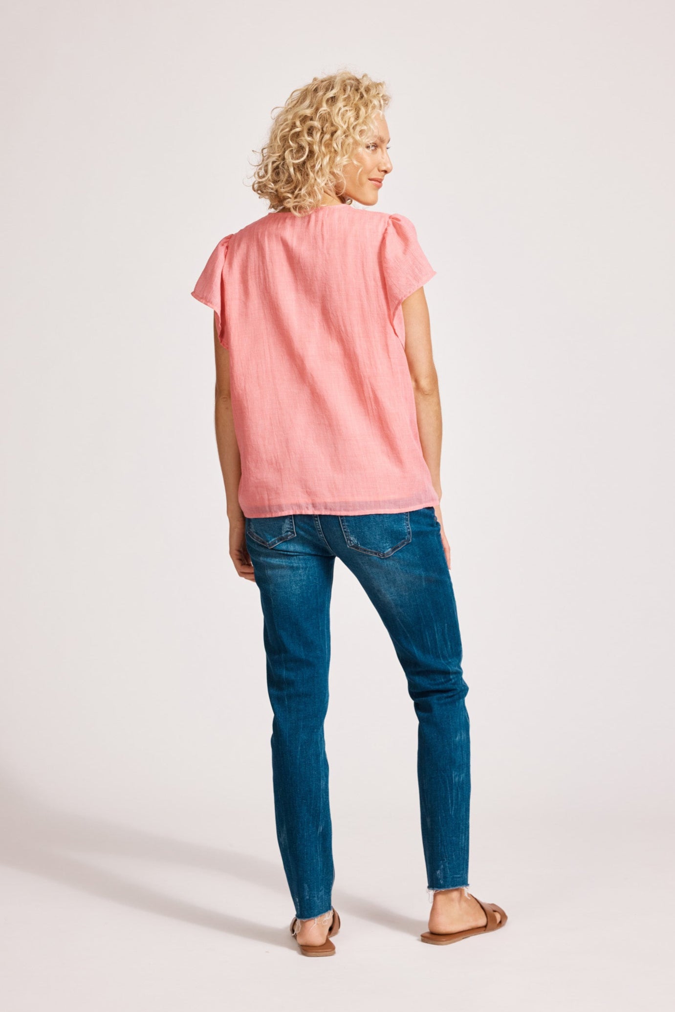 Orsula Button Top - Cameo