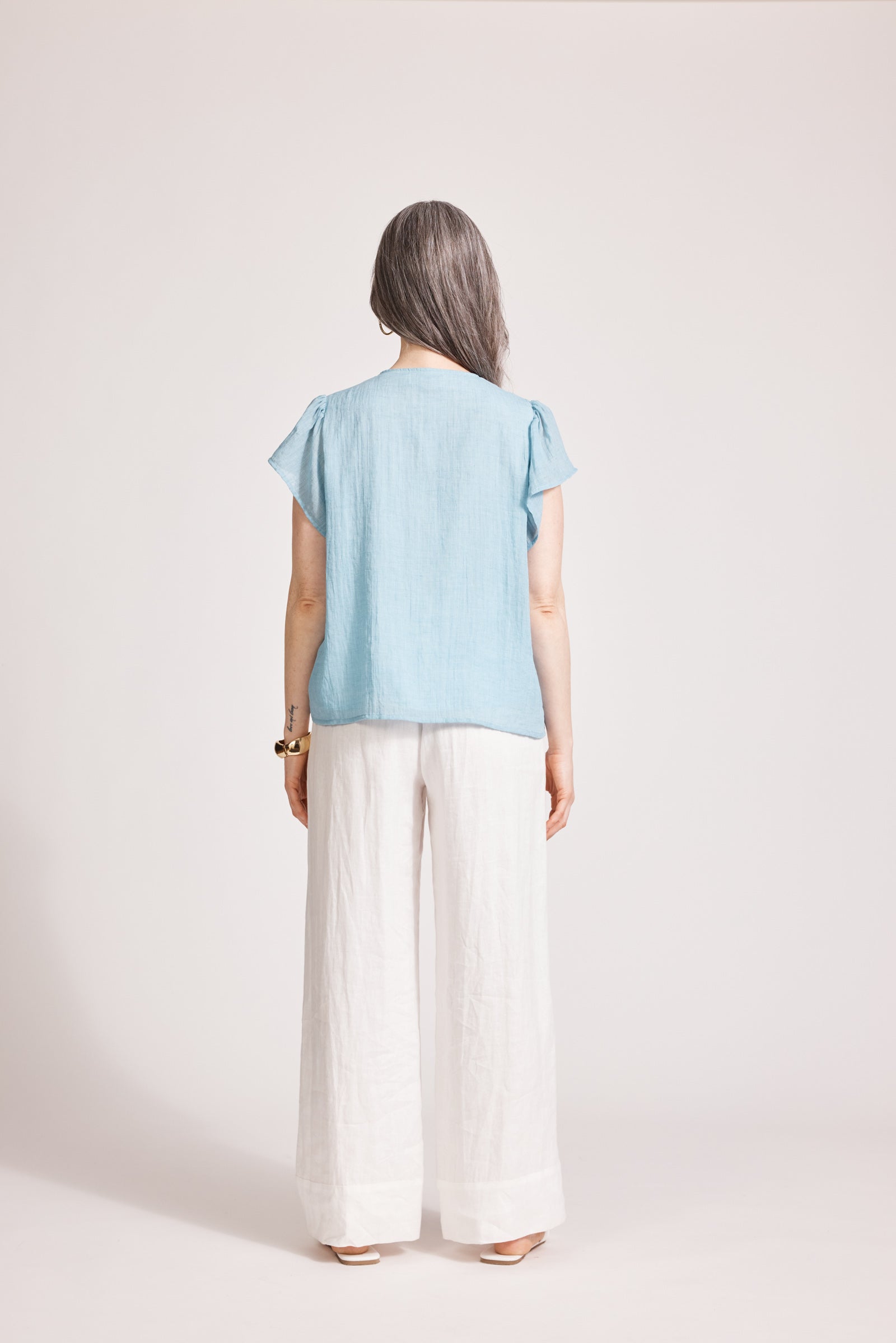 Orsula Button Top - Nimbus
