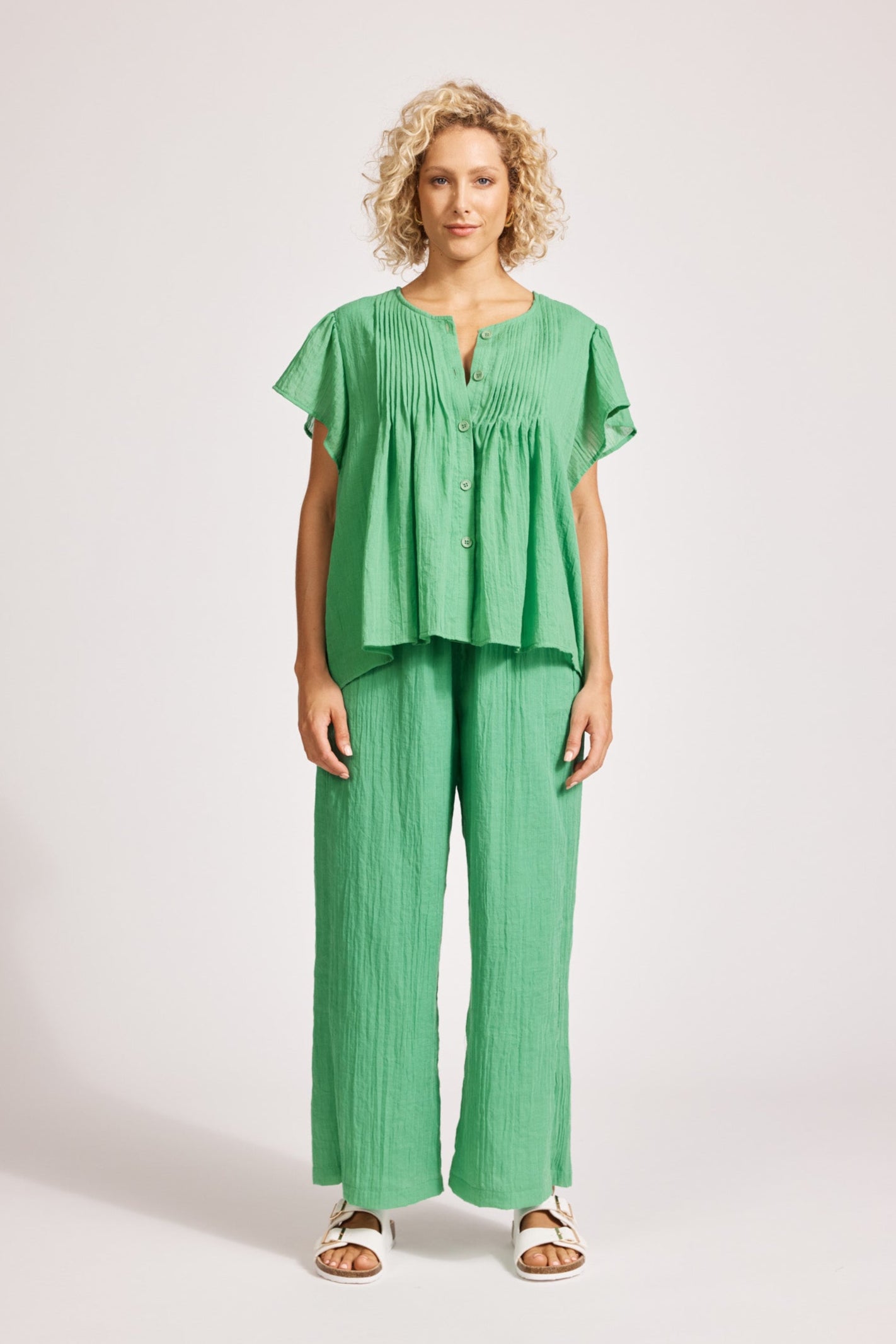 Orsula Button Top - Jade