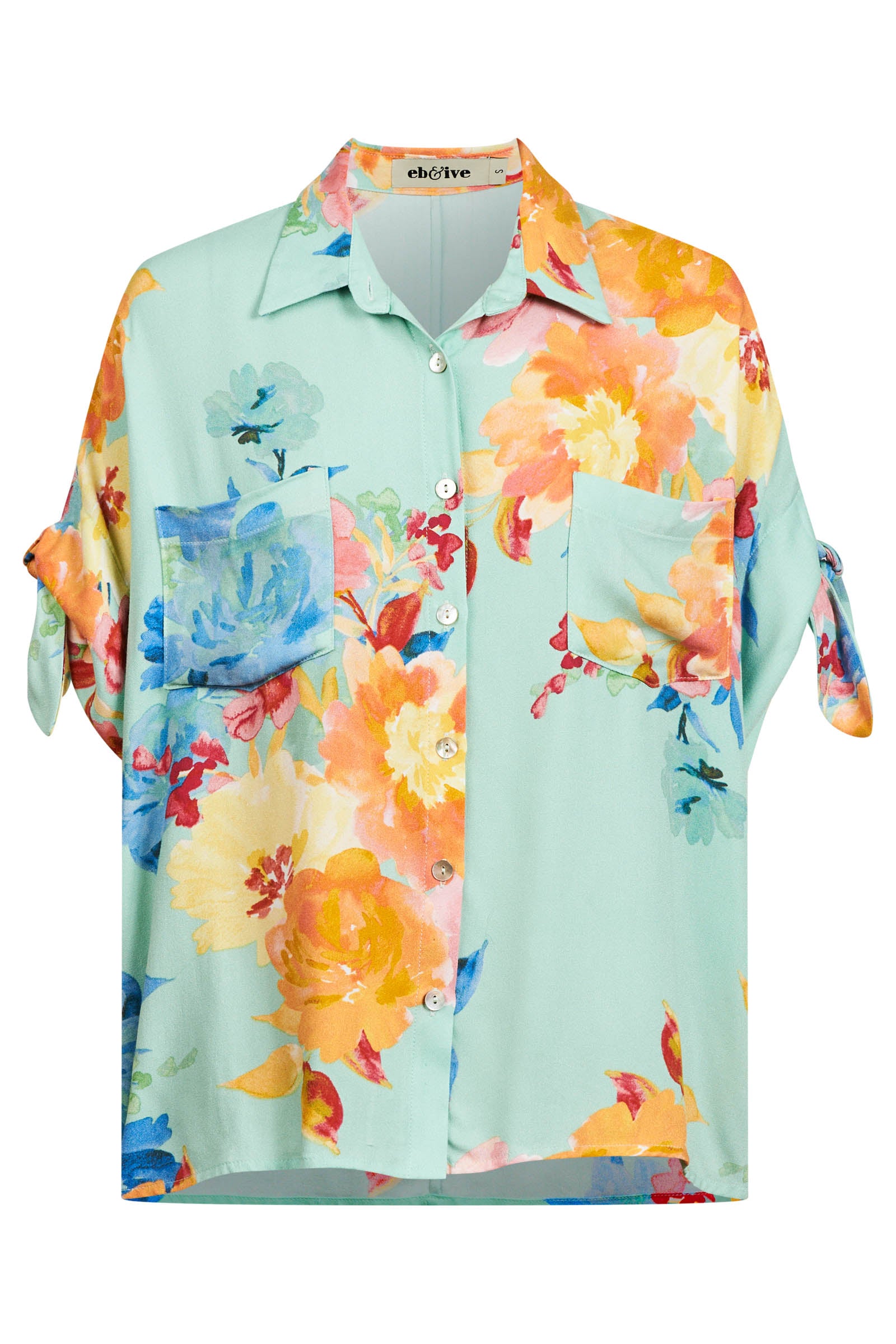 Parisio Tie Shirt - Mint Bloom