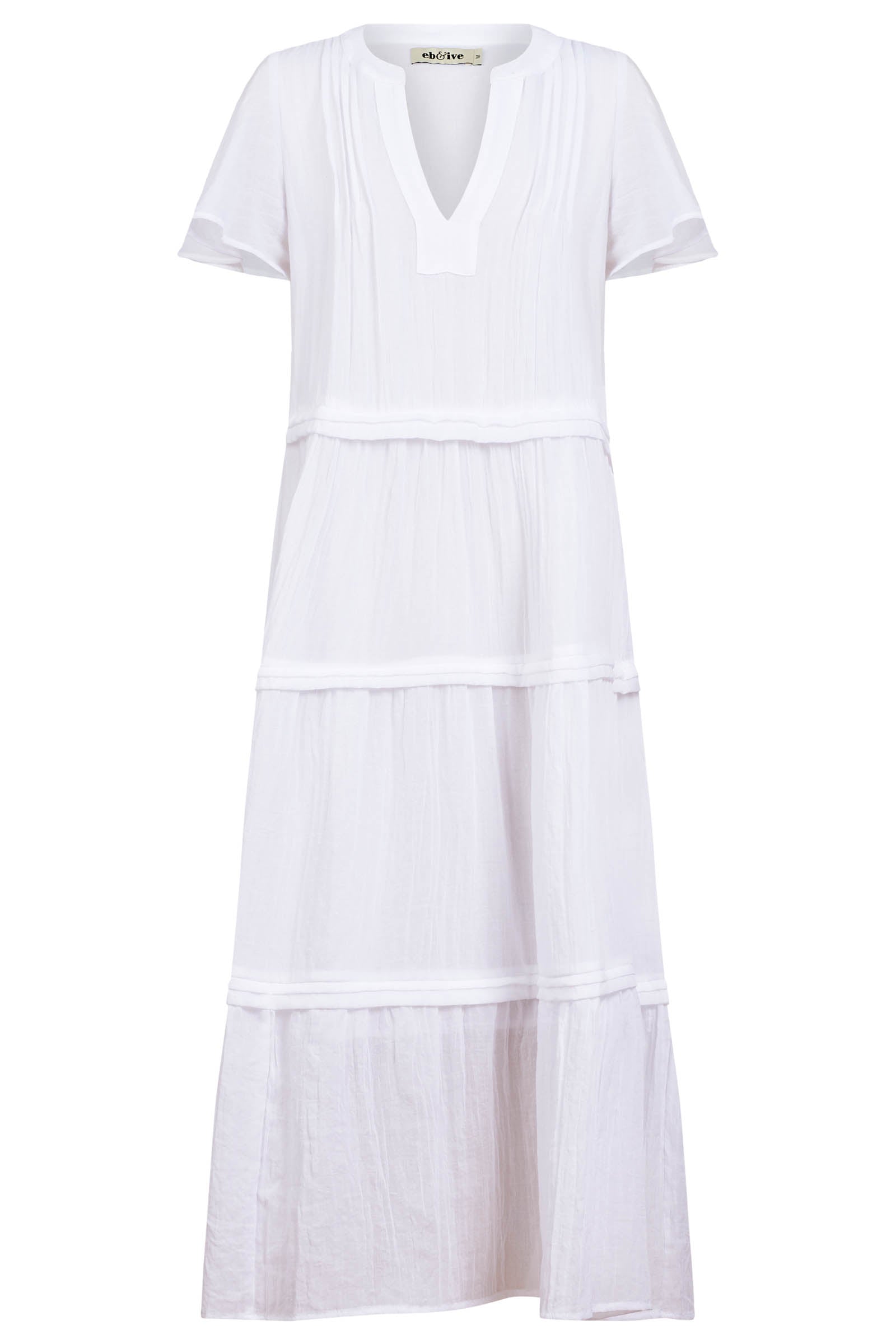 Orsula Tiered Maxi Dress - White