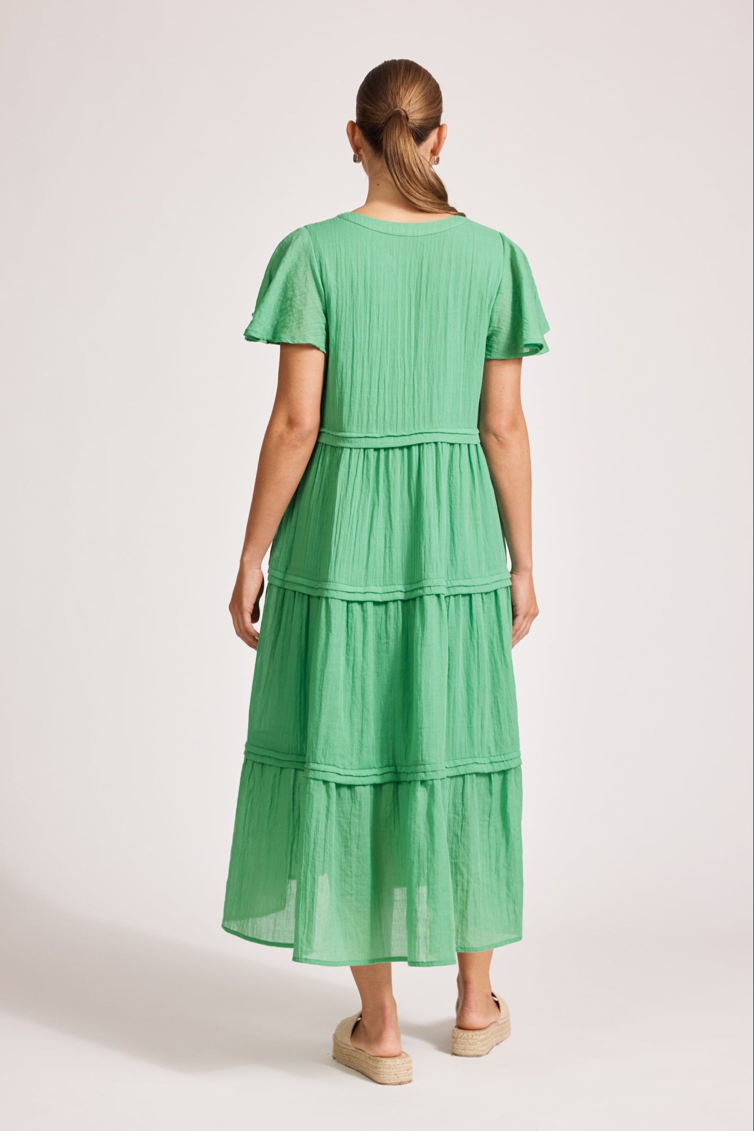 Orsula Tiered Maxi Dress - Jade