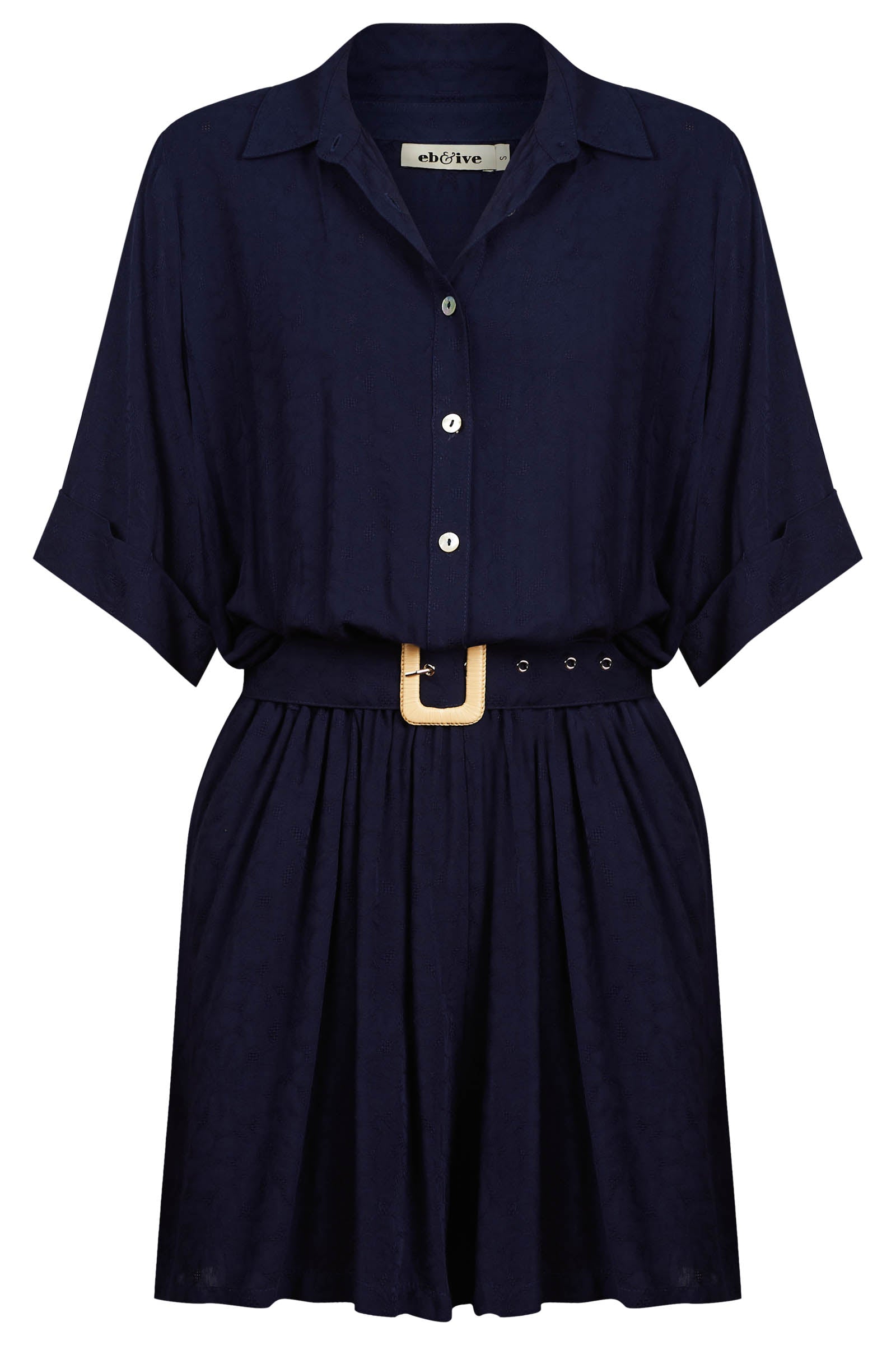 Parisio Belt Playsuit - Indigo