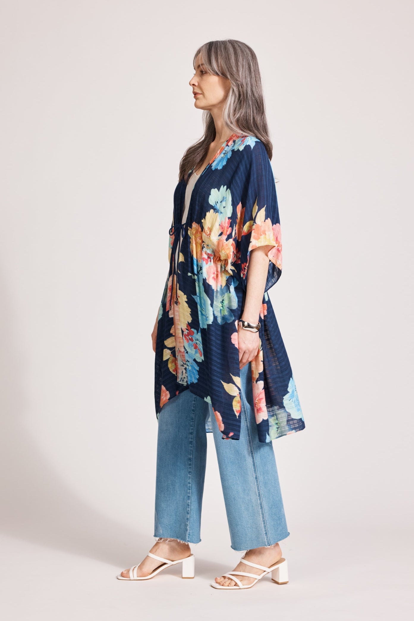 Parisio Tie Cape - Indigo Bloom