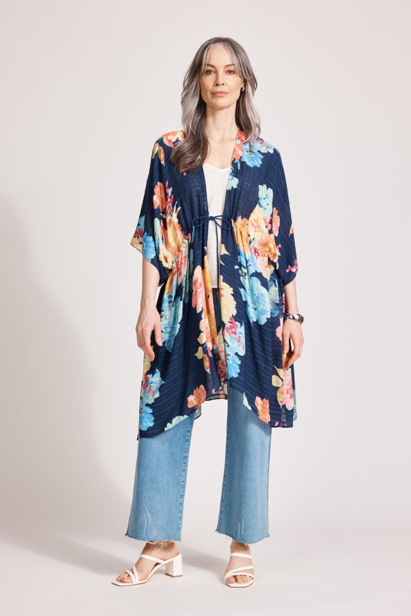 Parisio Tie Cape - Indigo Bloom