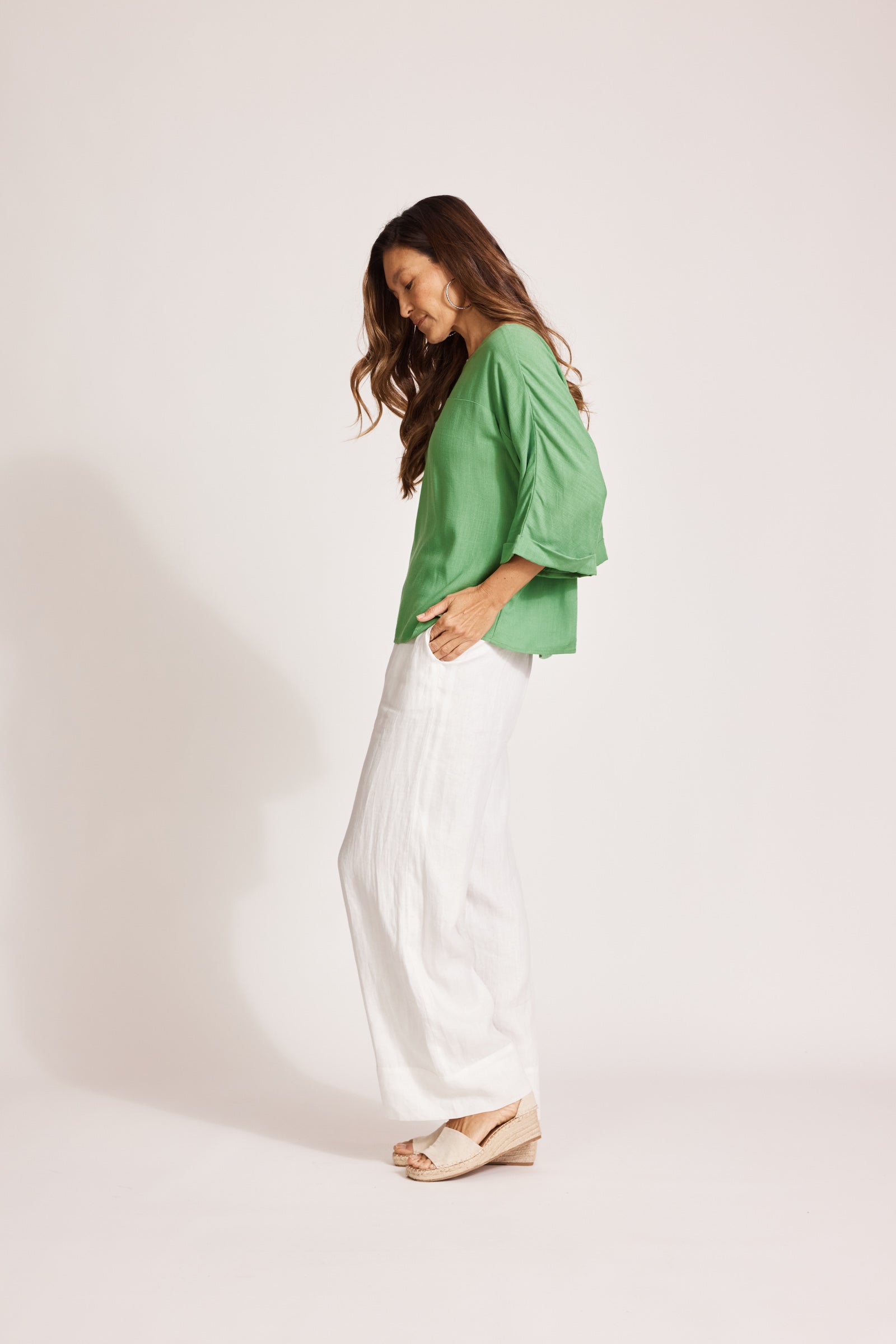 Alesia Relaxed Top - Jade