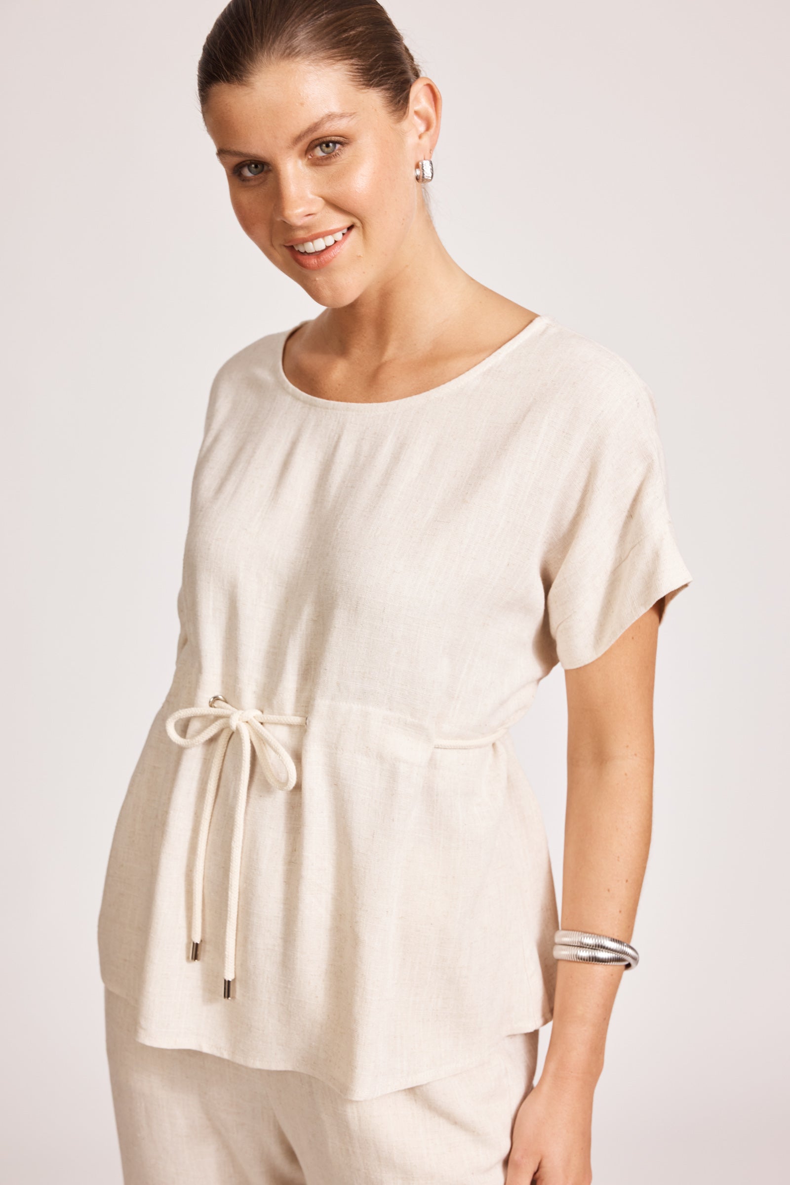 Alesia Rope Tie Top - Tusk