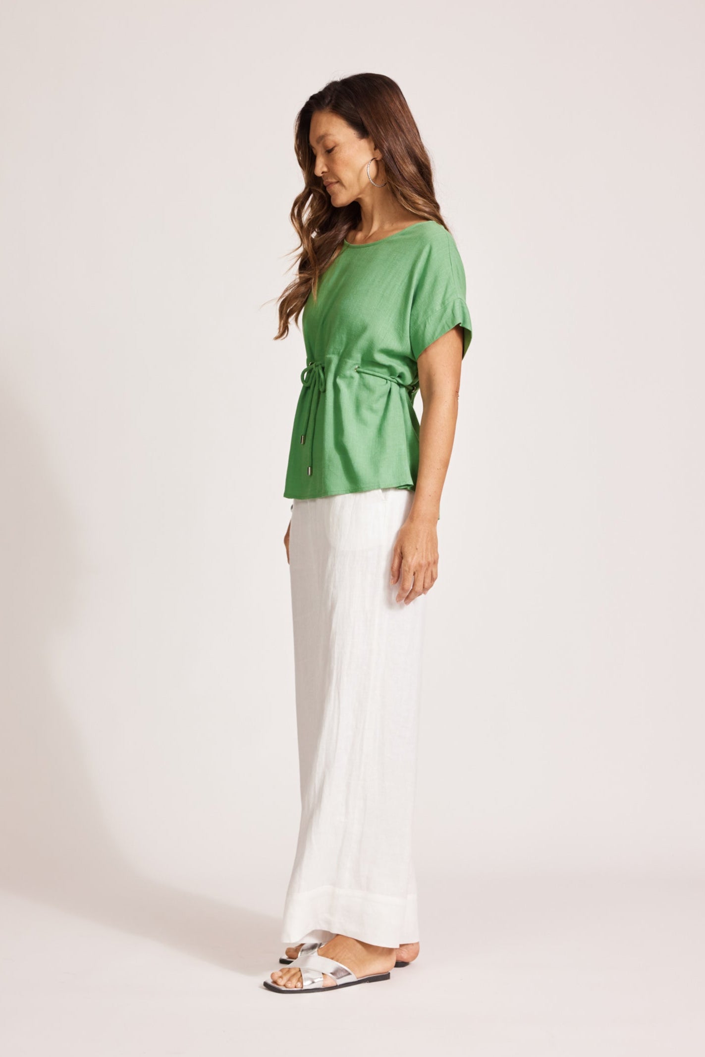 Alesia Rope Tie Top - Jade