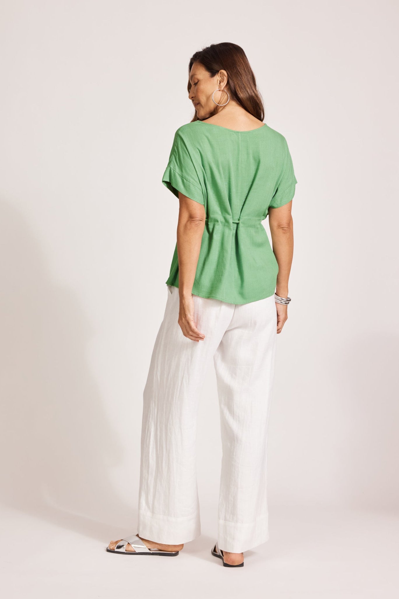 Alesia Rope Tie Top - Jade