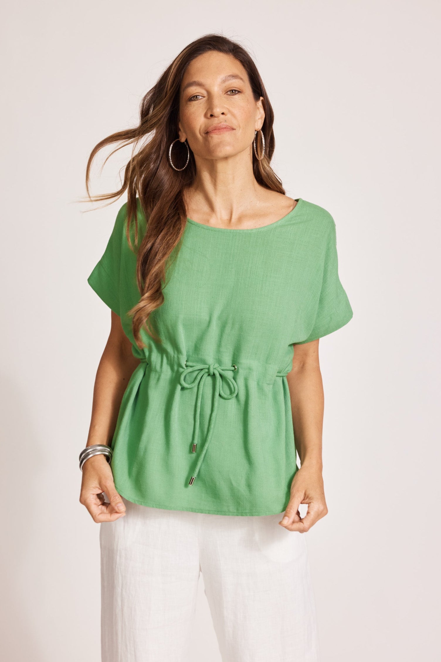 Alesia Rope Tie Top - Jade