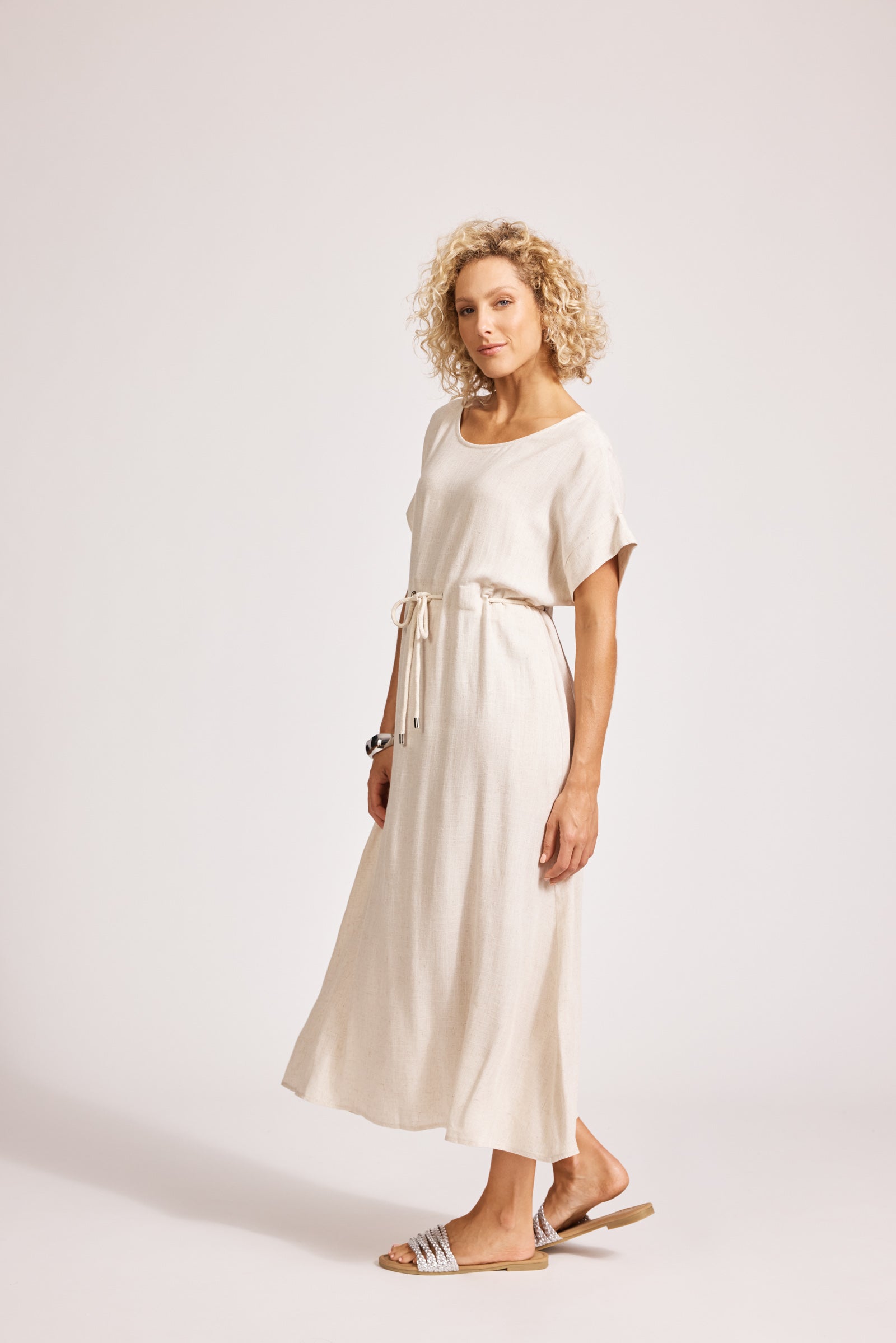 Alesia Rope Tie Dress - Tusk