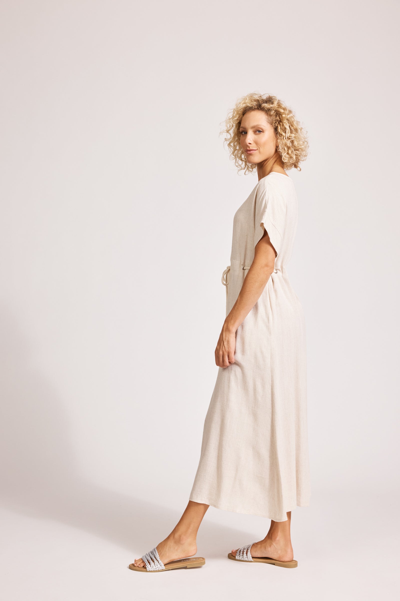 Alesia Rope Tie Dress - Tusk