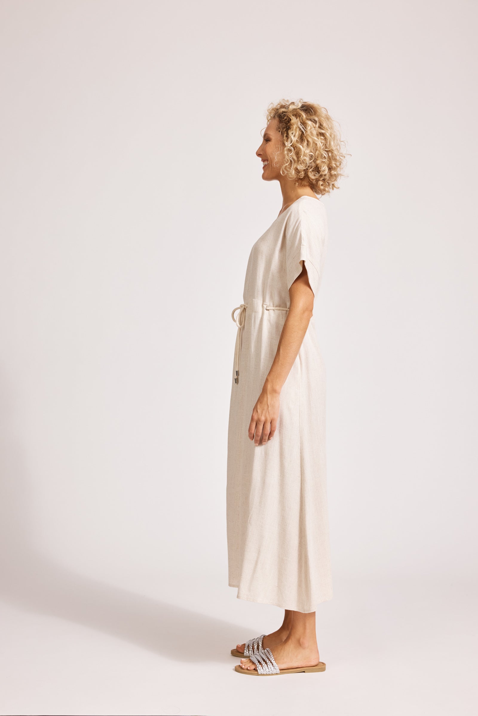 Alesia Rope Tie Dress - Tusk