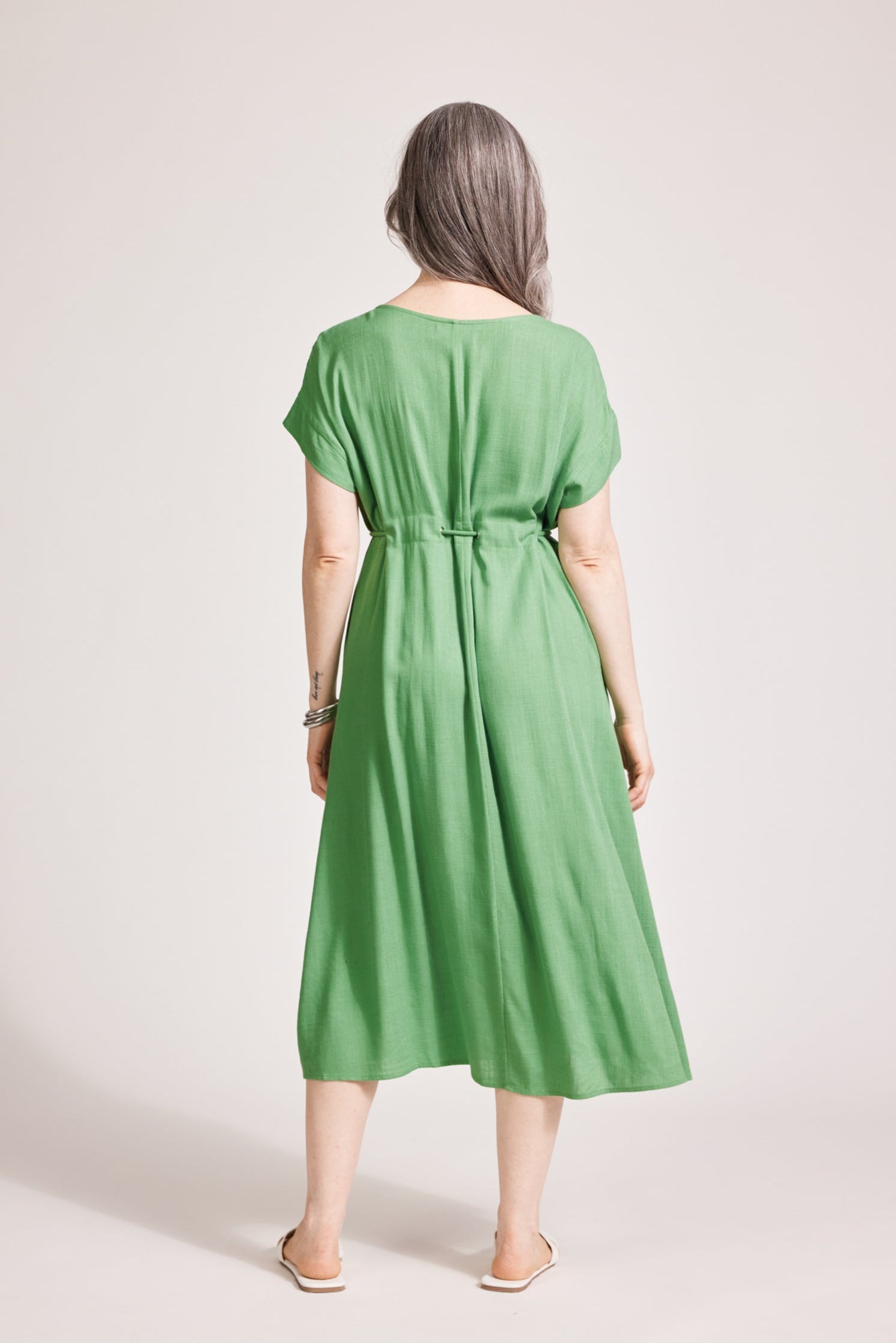 Alesia Rope Tie Dress - Jade